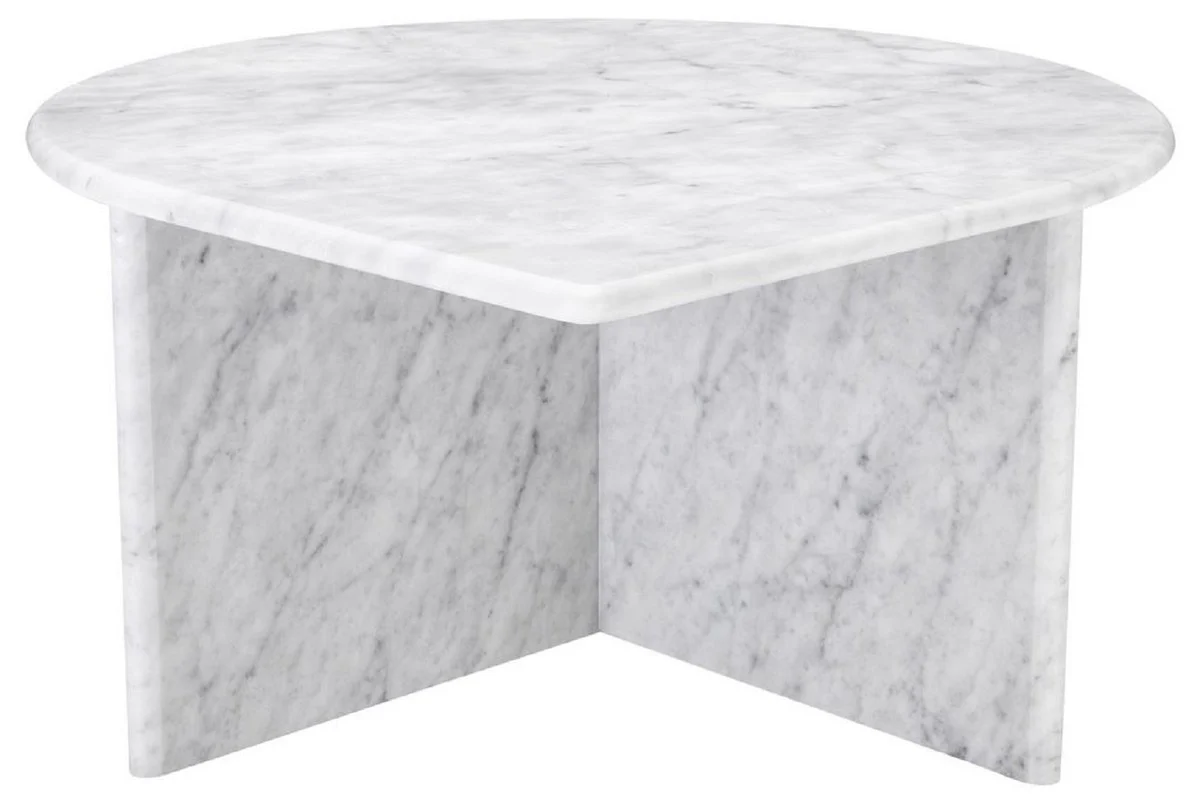 Luxury coffee table set white - 3 living room tables made of high-quality Carrara marble - luxury furniture