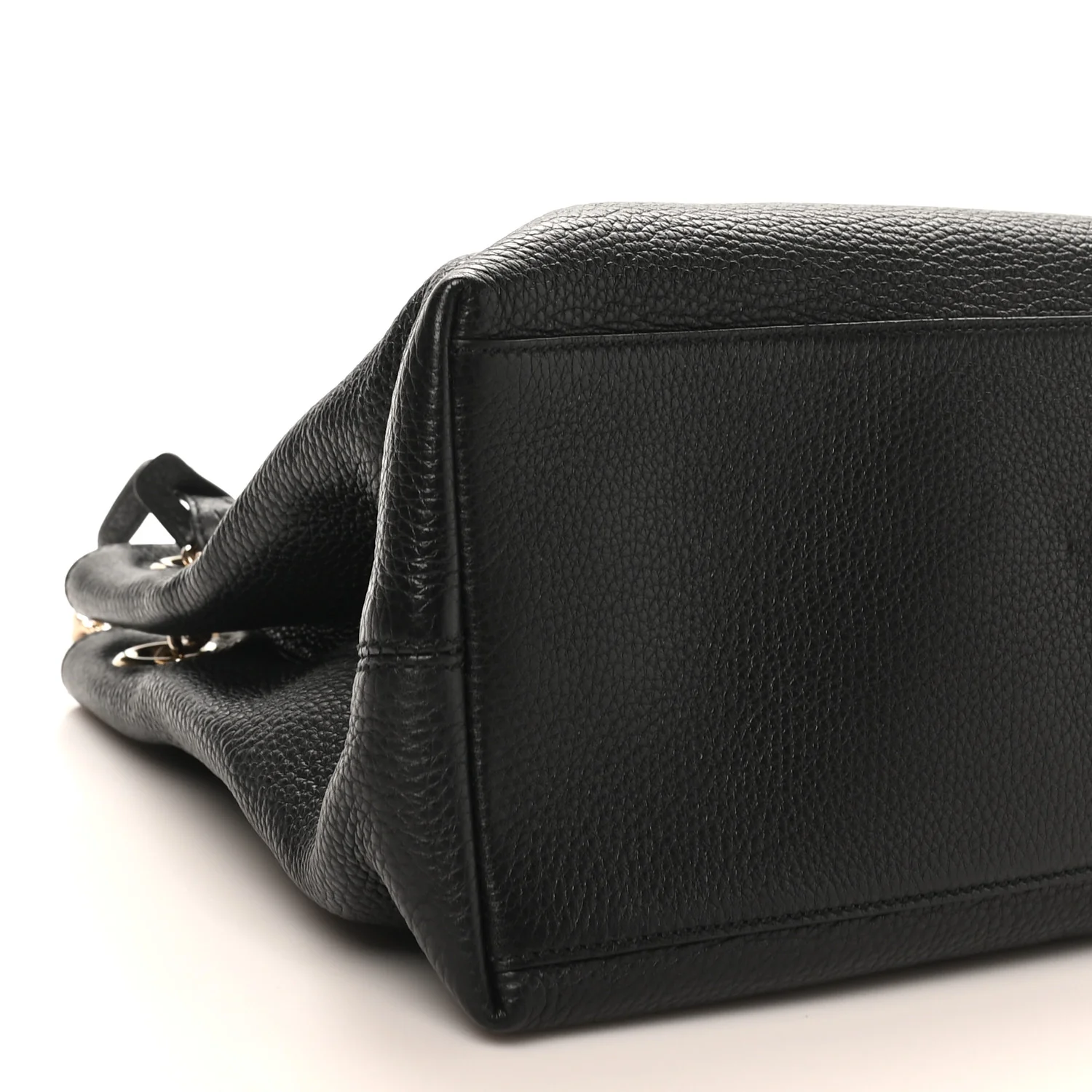 Pebbled Calfskin Medium Soho Chain Shoulder Bag Black - Top Club