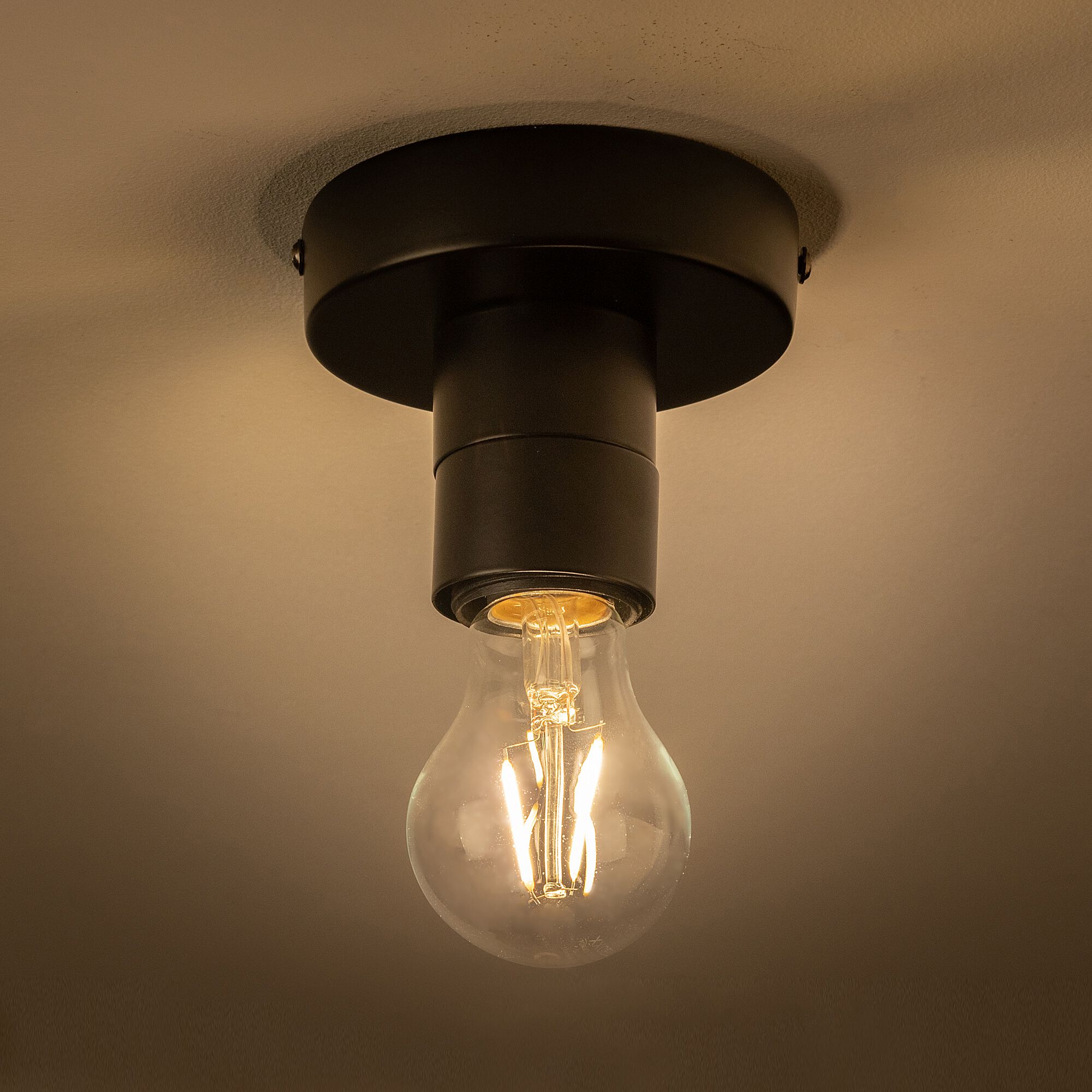 ORSAY - Plafonnier électrifié en métal D10cm - noir