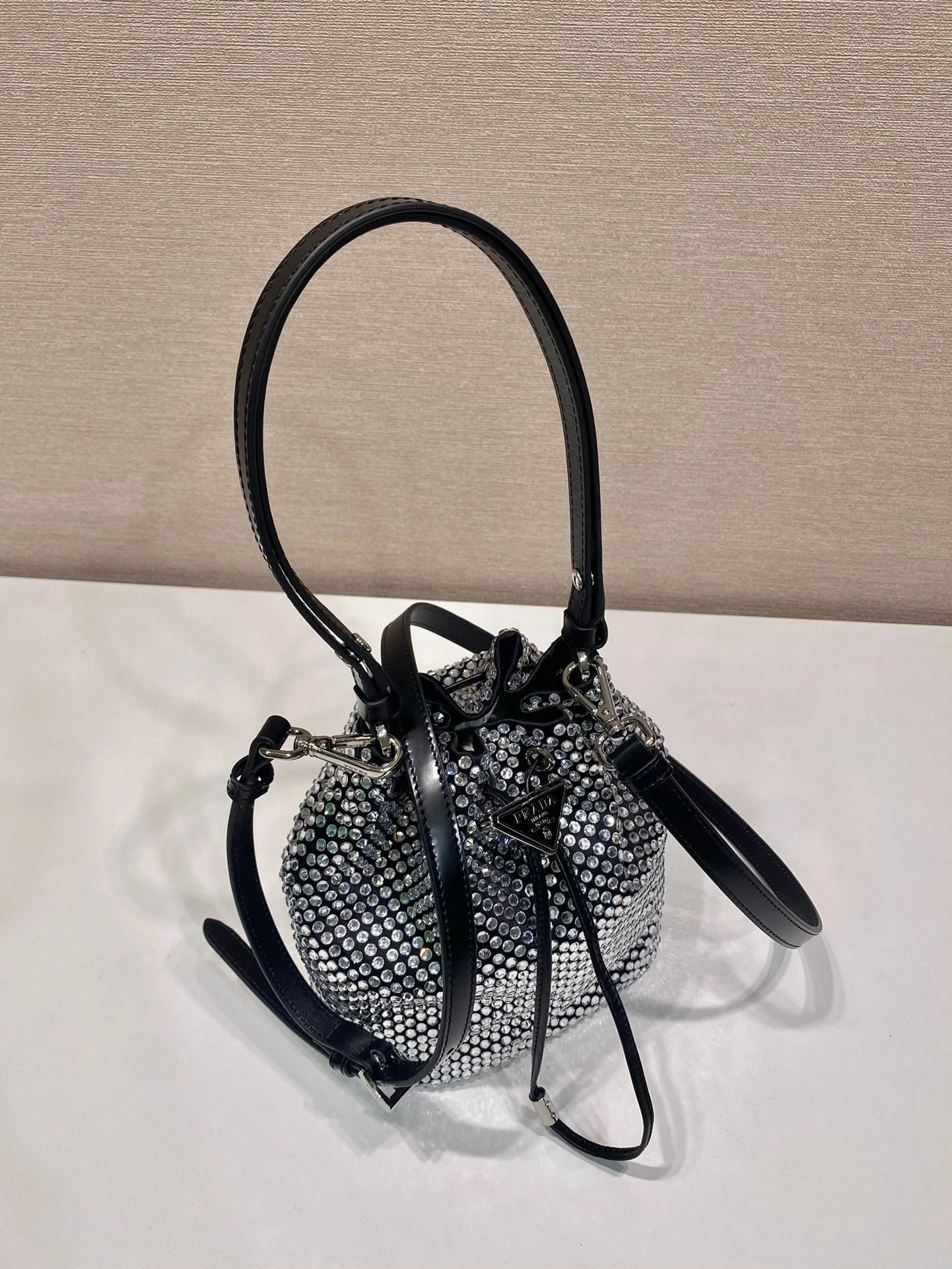 Prada Satin Mini-Bag With Crystals size 16 x 21 x 10 cm - Top Club