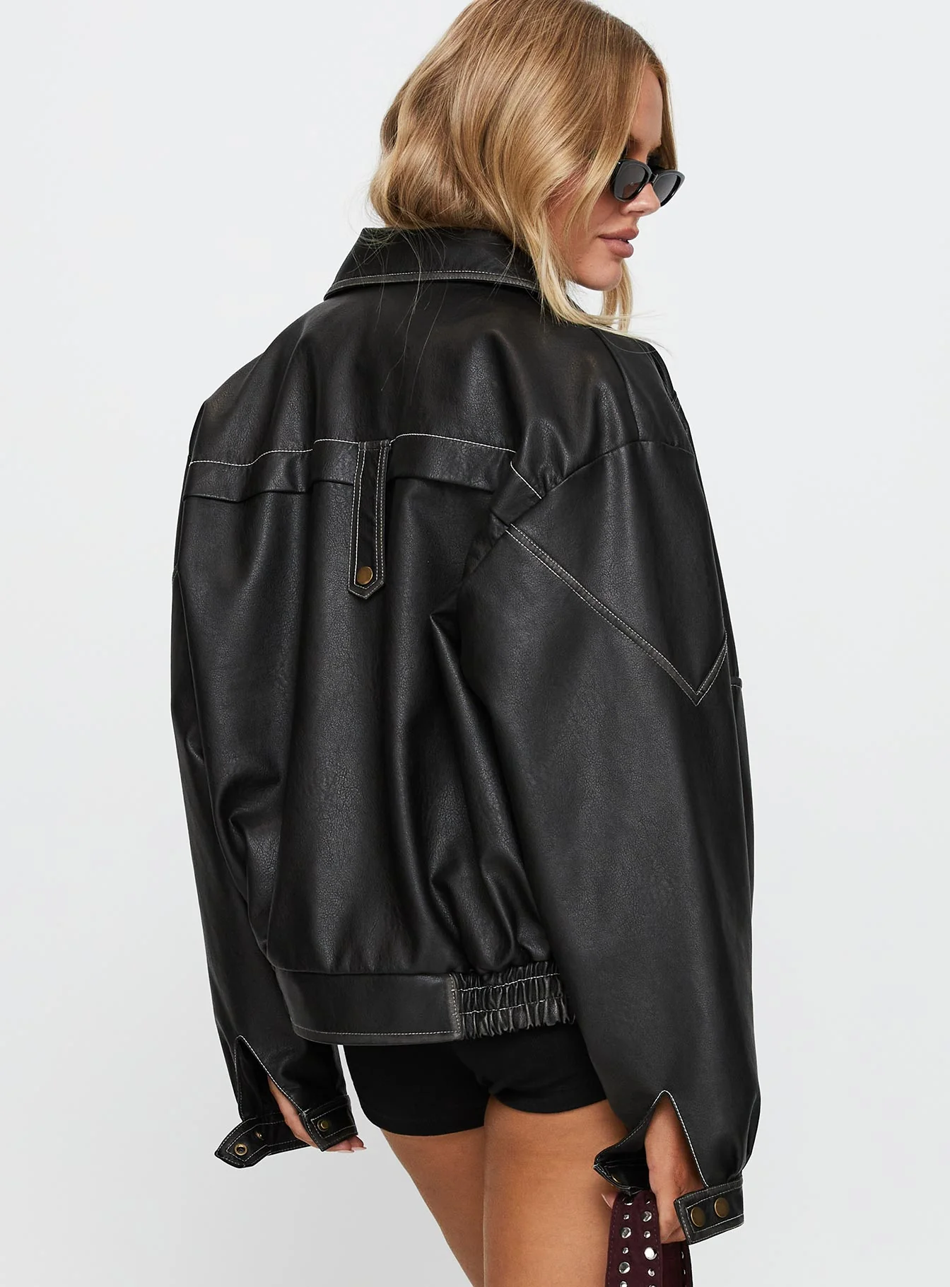 Jaxton Faux Leather Jacket Black