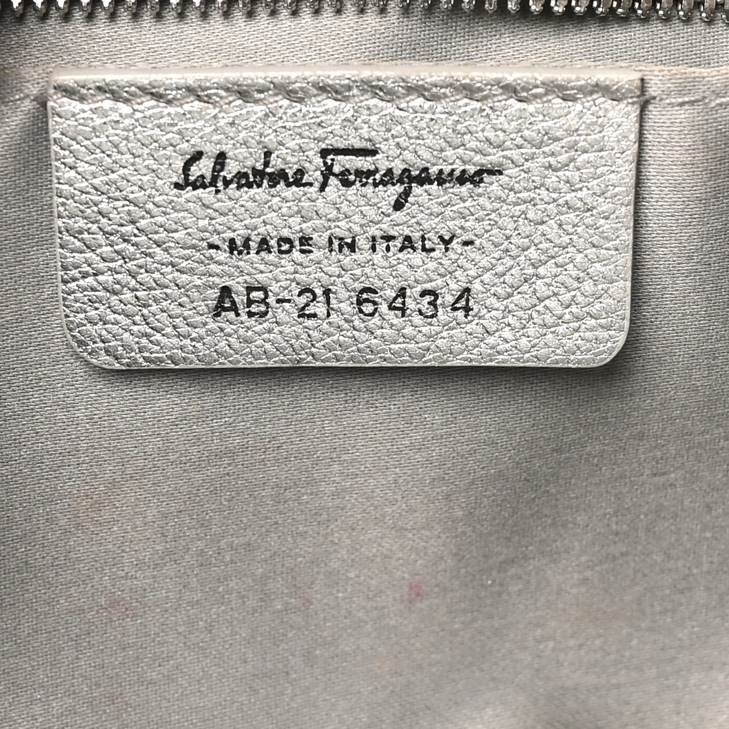 Metallic Calfskin Small Gancini Clutch Silver - Top Club