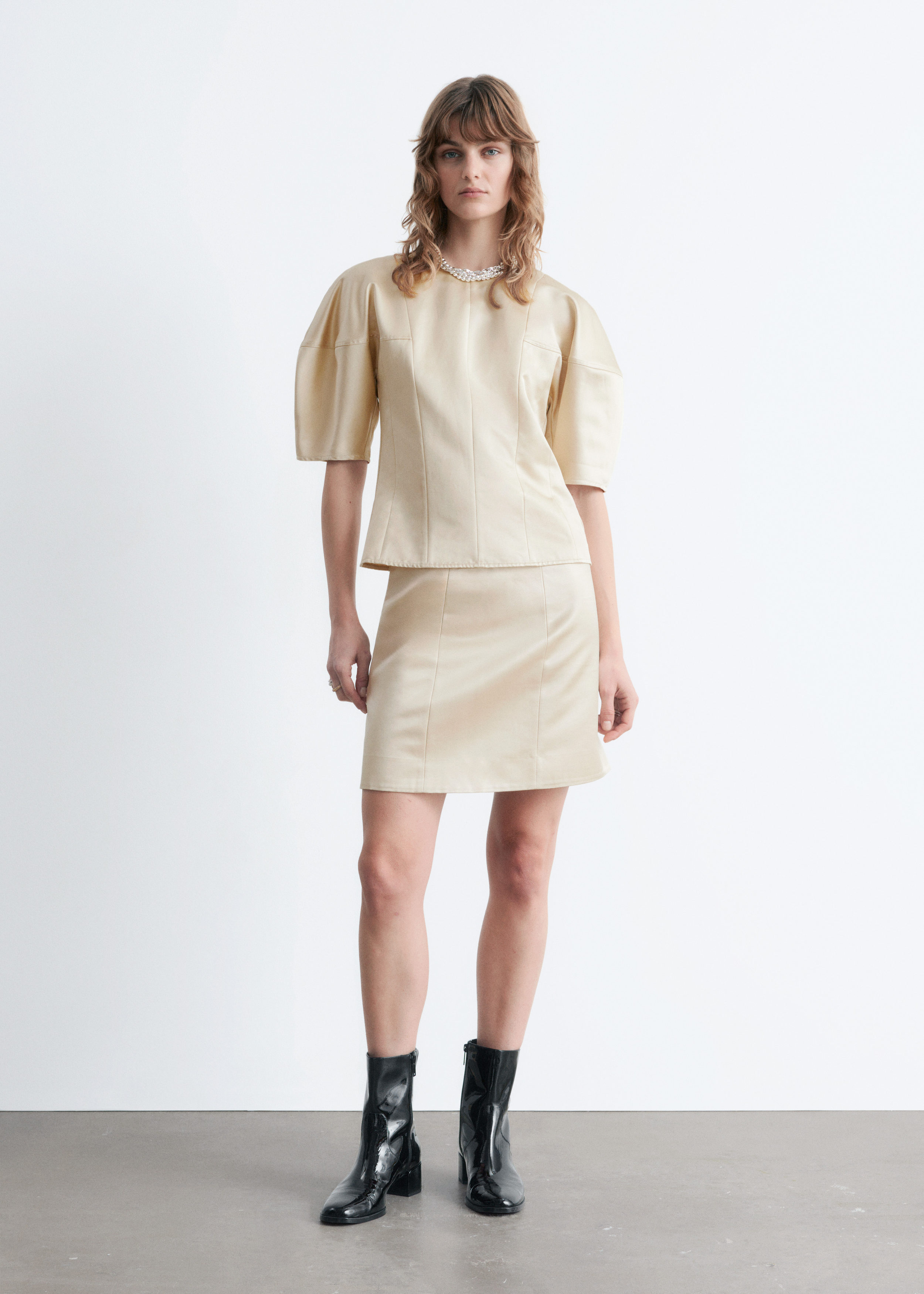 & Other Stories SATIN MINI SKIRT