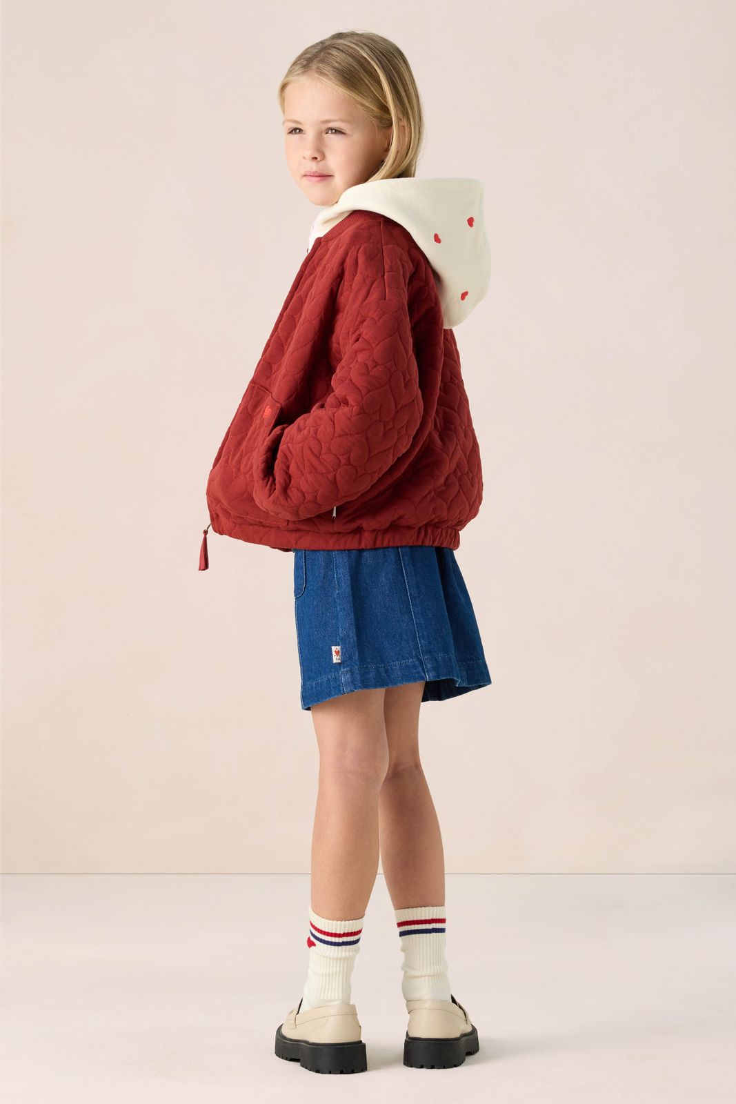 Donkerblauwe denim rok