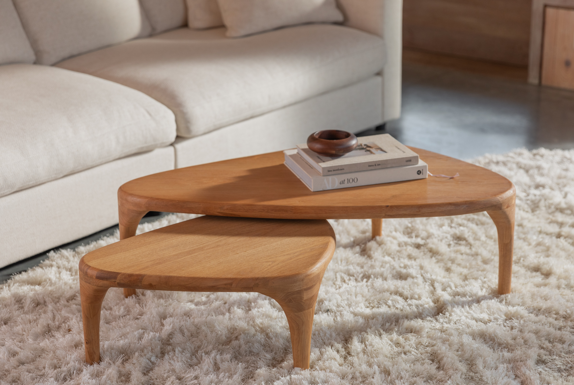 Salontafel Isla naturel - set van 2