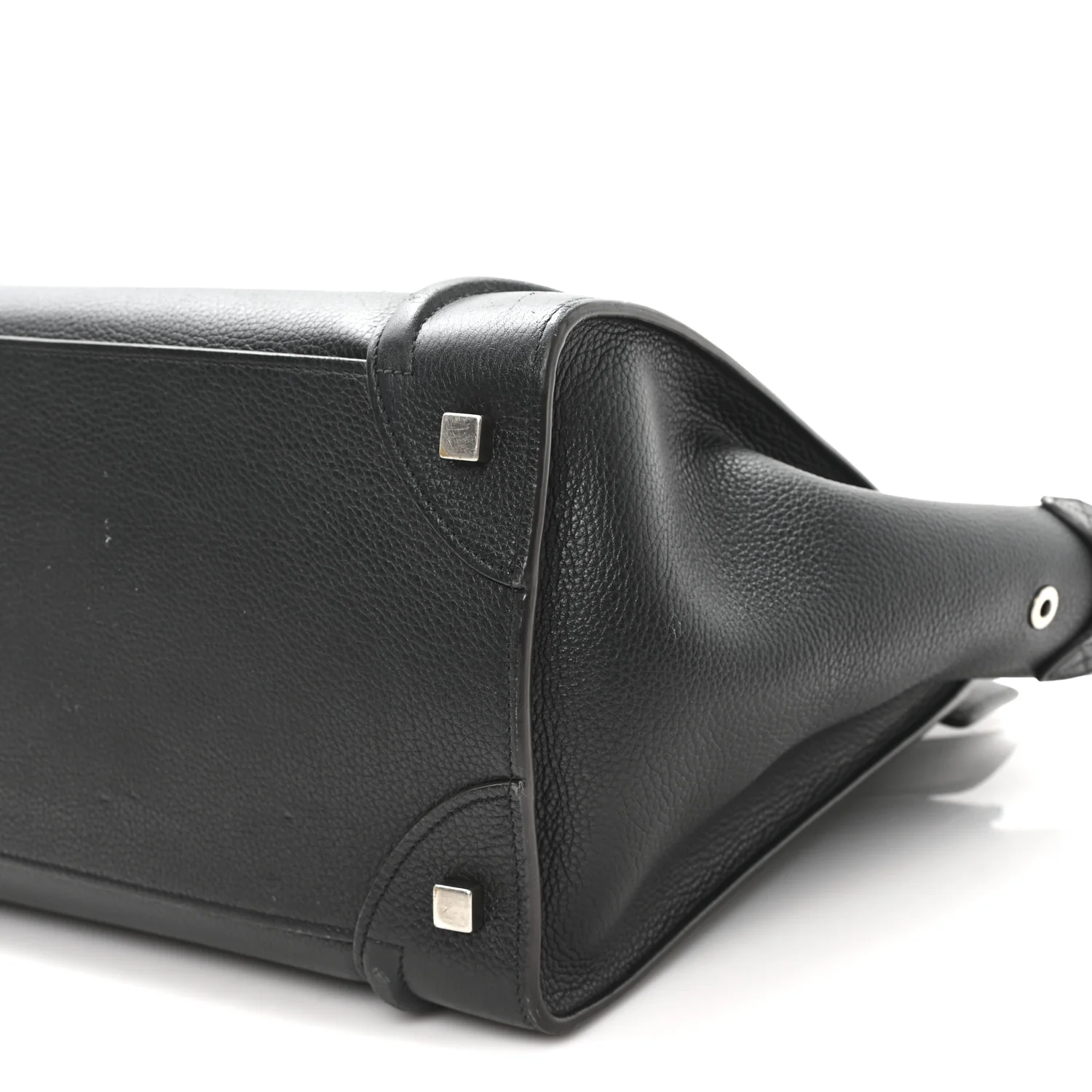 Drummed Calfskin Mini Luggage Black - Top Club