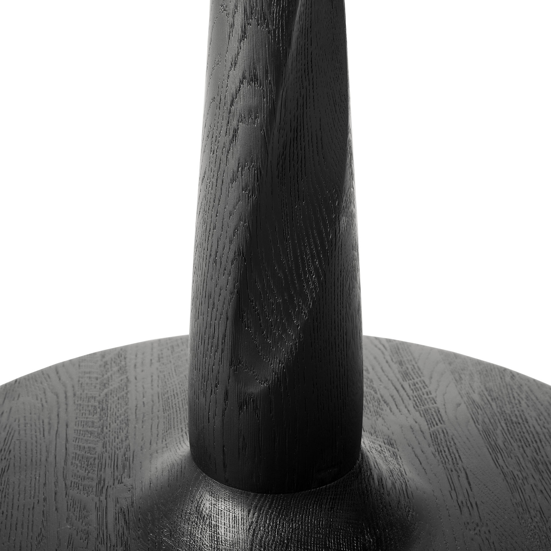 Eettafel Torsion eiken zwart Ø127cm - hoogte: standaard 76c