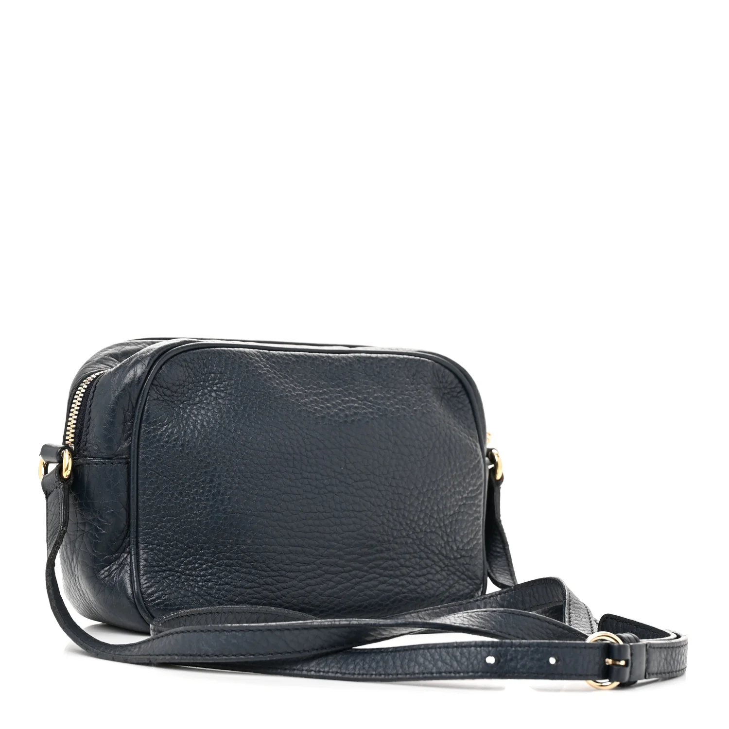 Pebbled Calfskin Small Soho Disco Bag Blue - Top Club