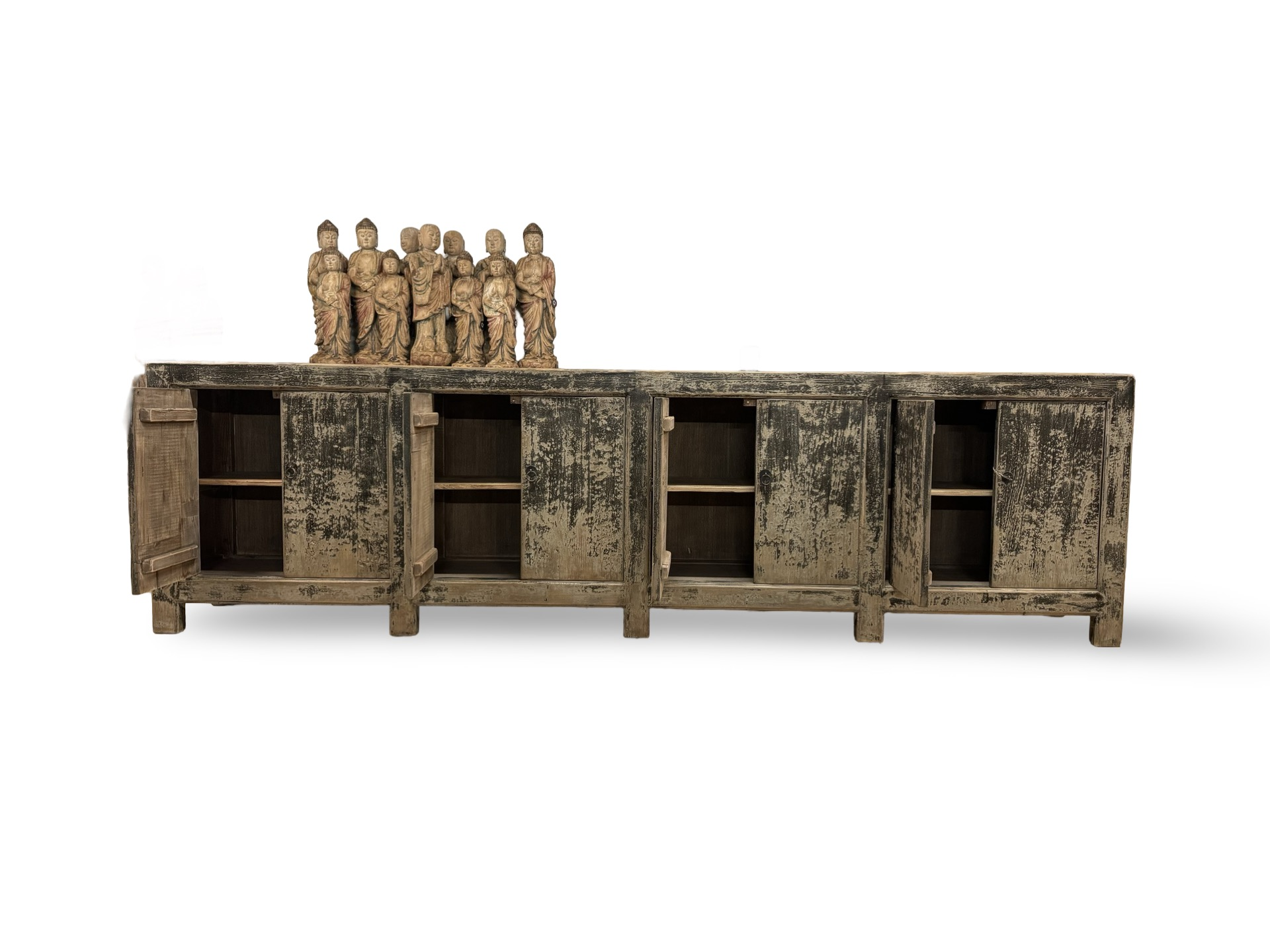 Dressoir uniek zwart 8 deurs Dressoir 8 deur zwart uniek