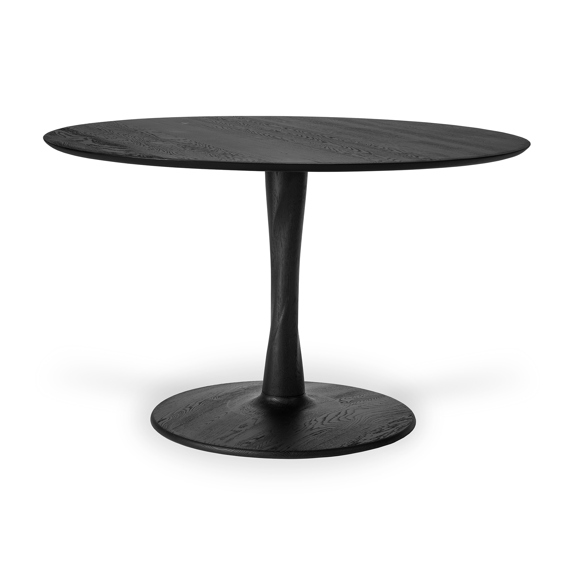Eettafel Torsion eiken zwart Ø127cm - hoogte: standaard 76c