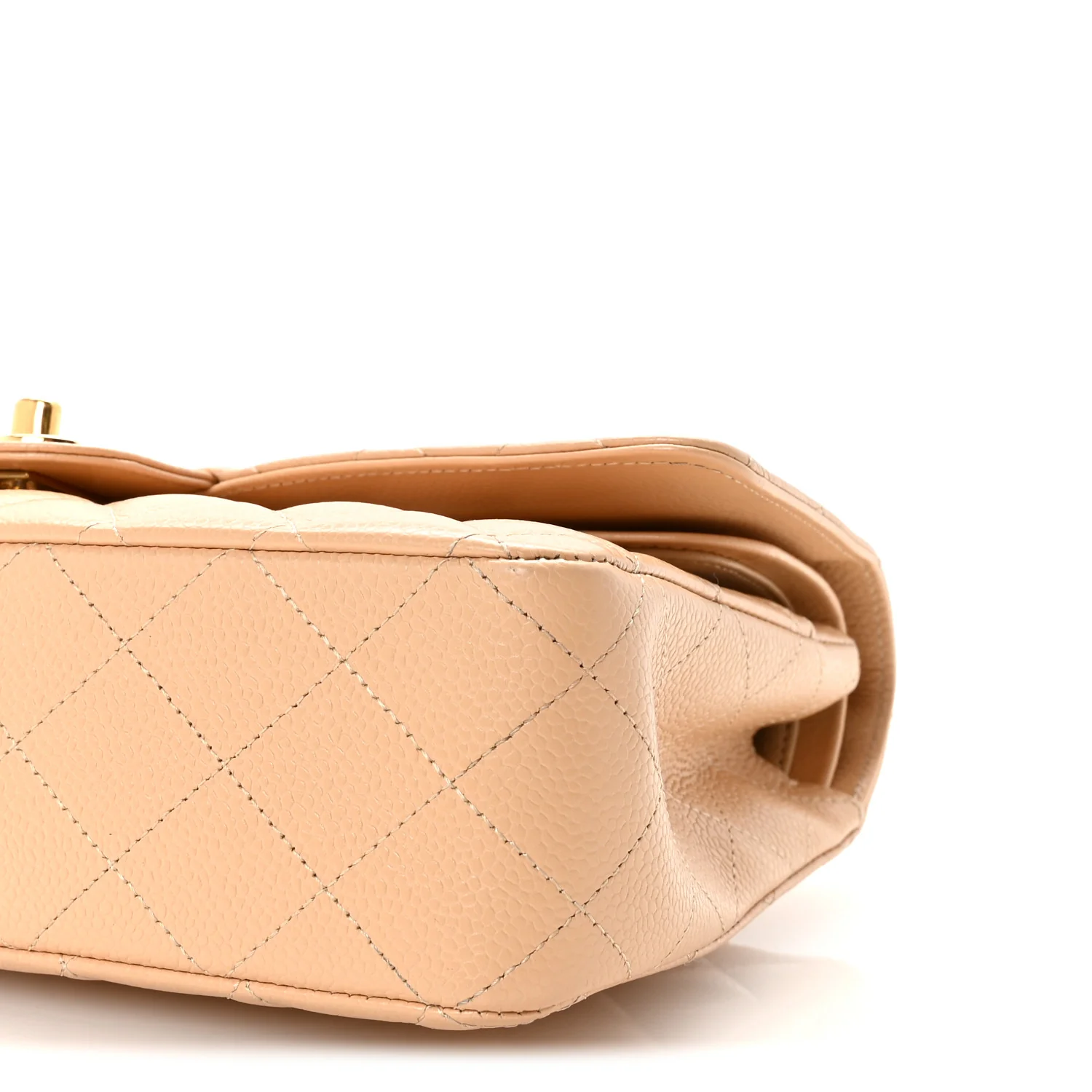 Caviar Quilted Medium Double Flap Beige - Top Club