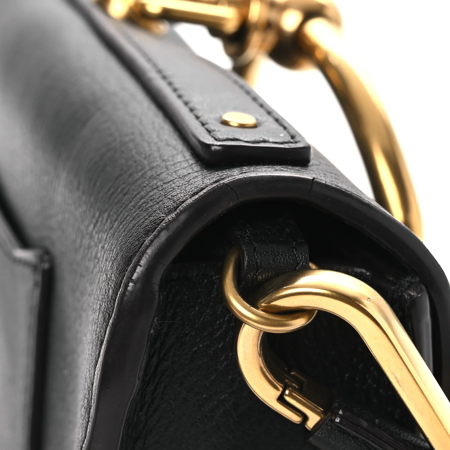 Calfskin Small Nile Bracelet Minaudiere Bag Black - Top Club