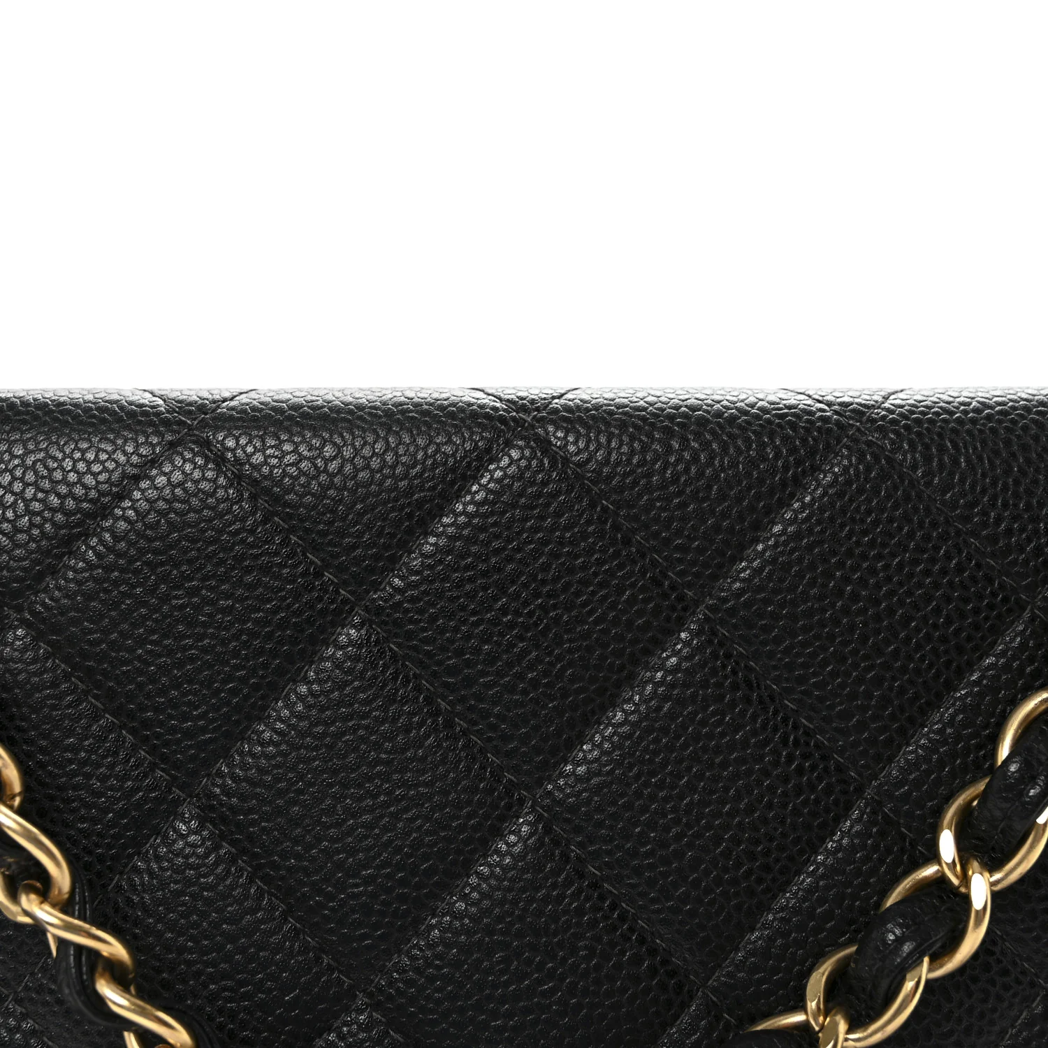 Caviar Quilted Jumbo Single Flap Black - Top Club