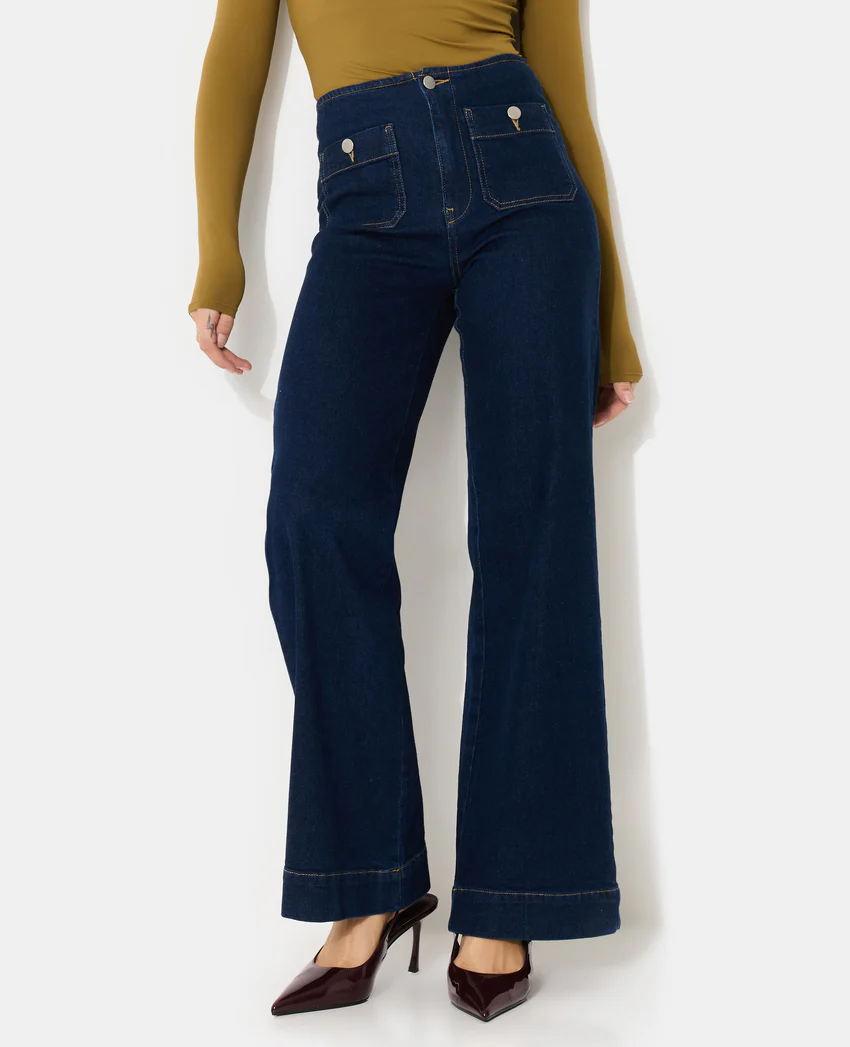 Pimkie Jean wide taille haute avec poches plaquées
