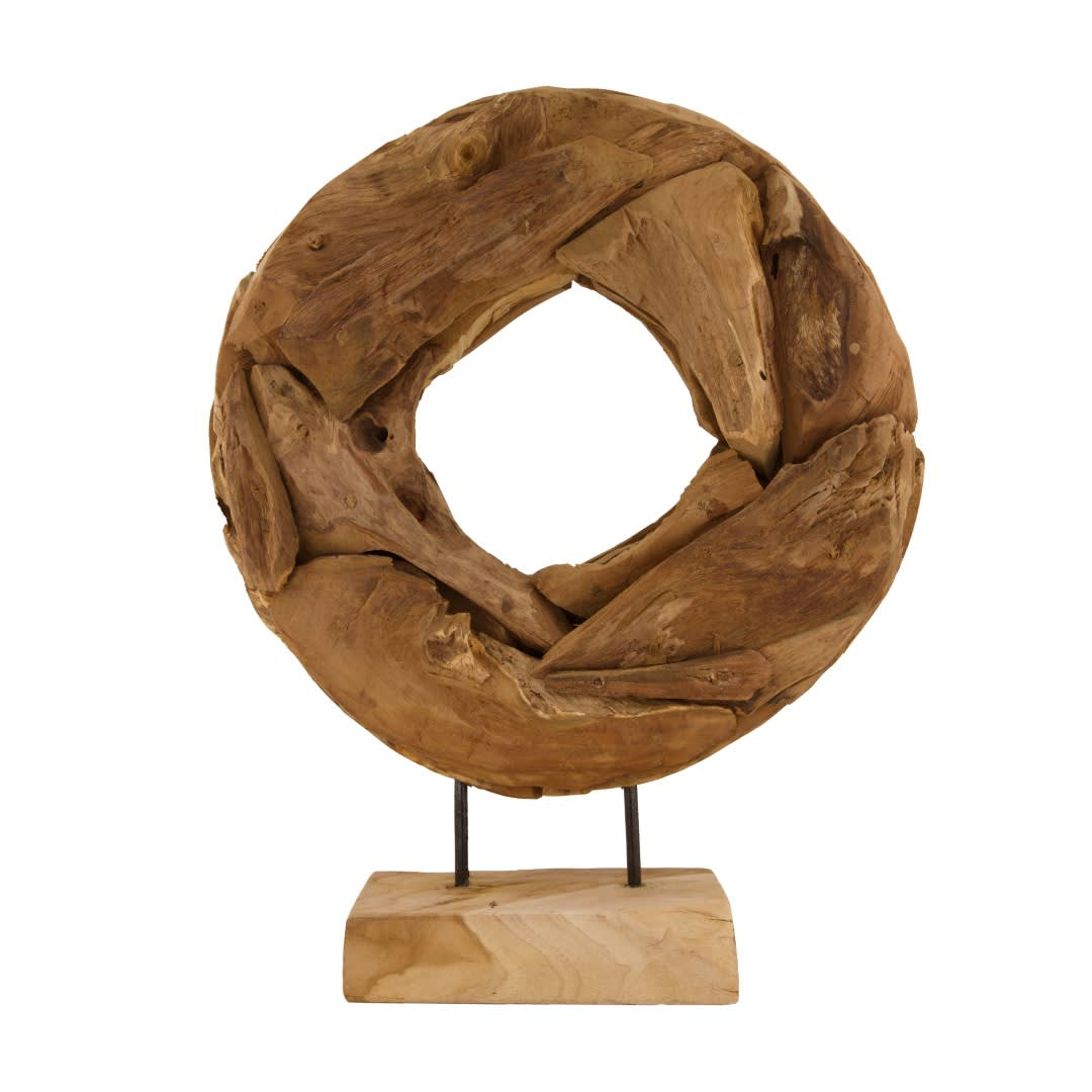 Ornament teak rond Teak rond ornament