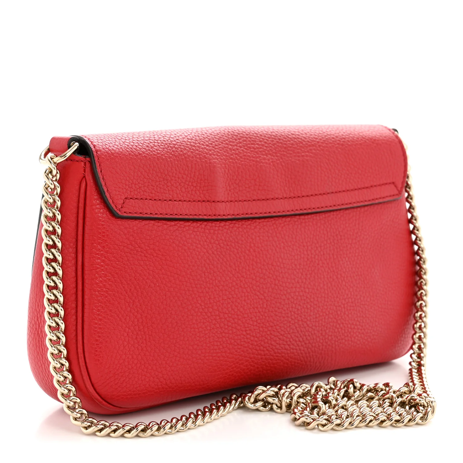 Pebbled Calfskin Medium Soho Flap Crossbody Tabasco Red - Top Club