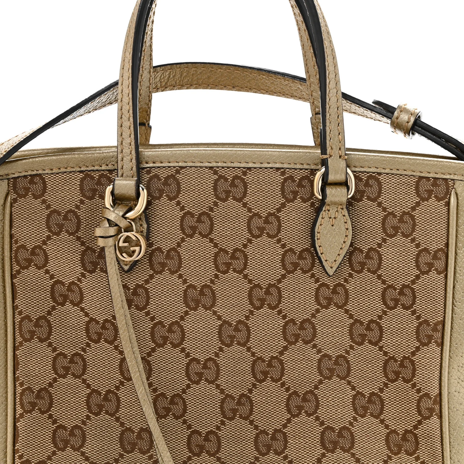 Monogram Mini Bree Tote Golden Beige - Top Club