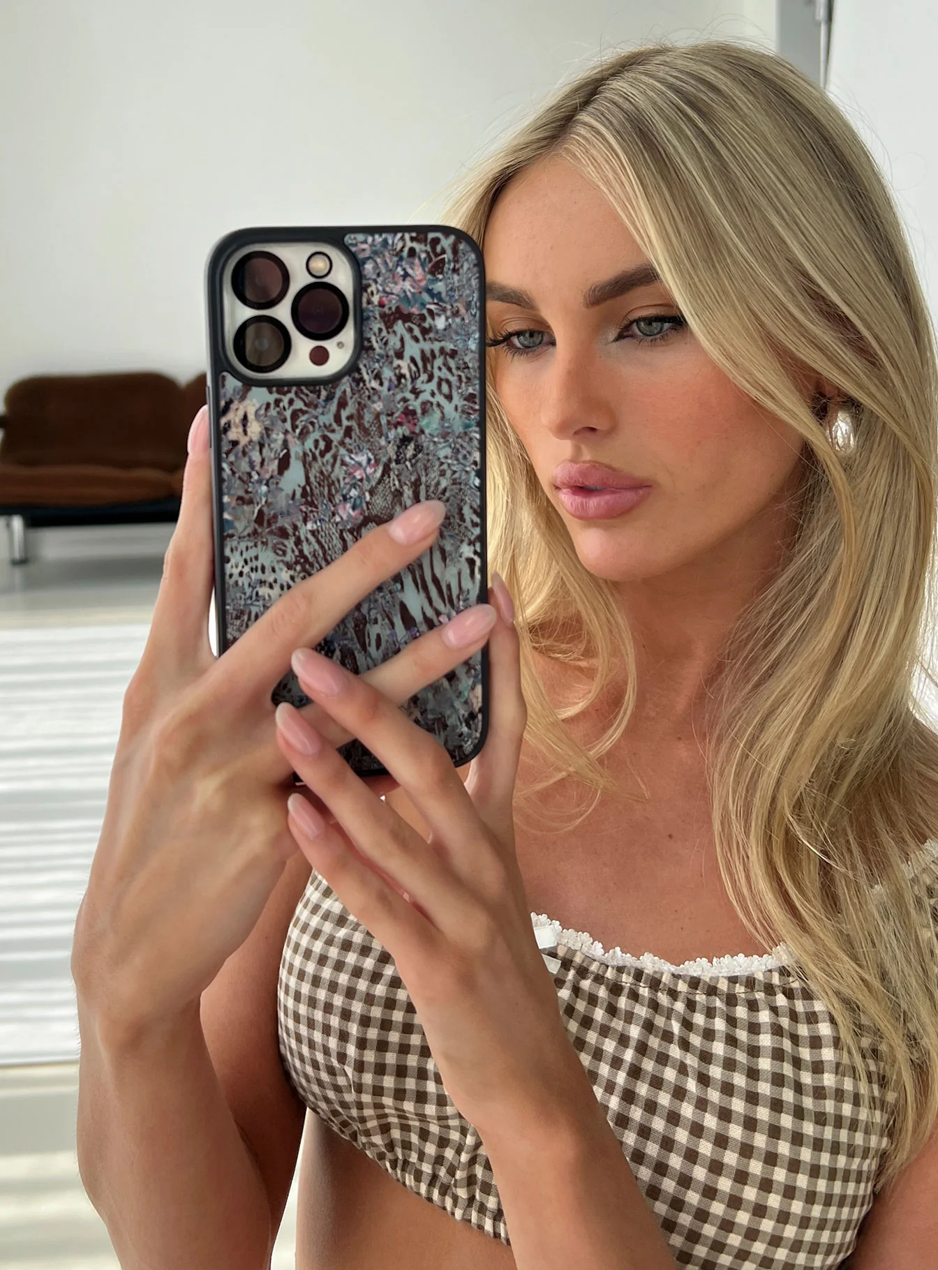 Sitting Pretty iPhone Case Abstract Leopard