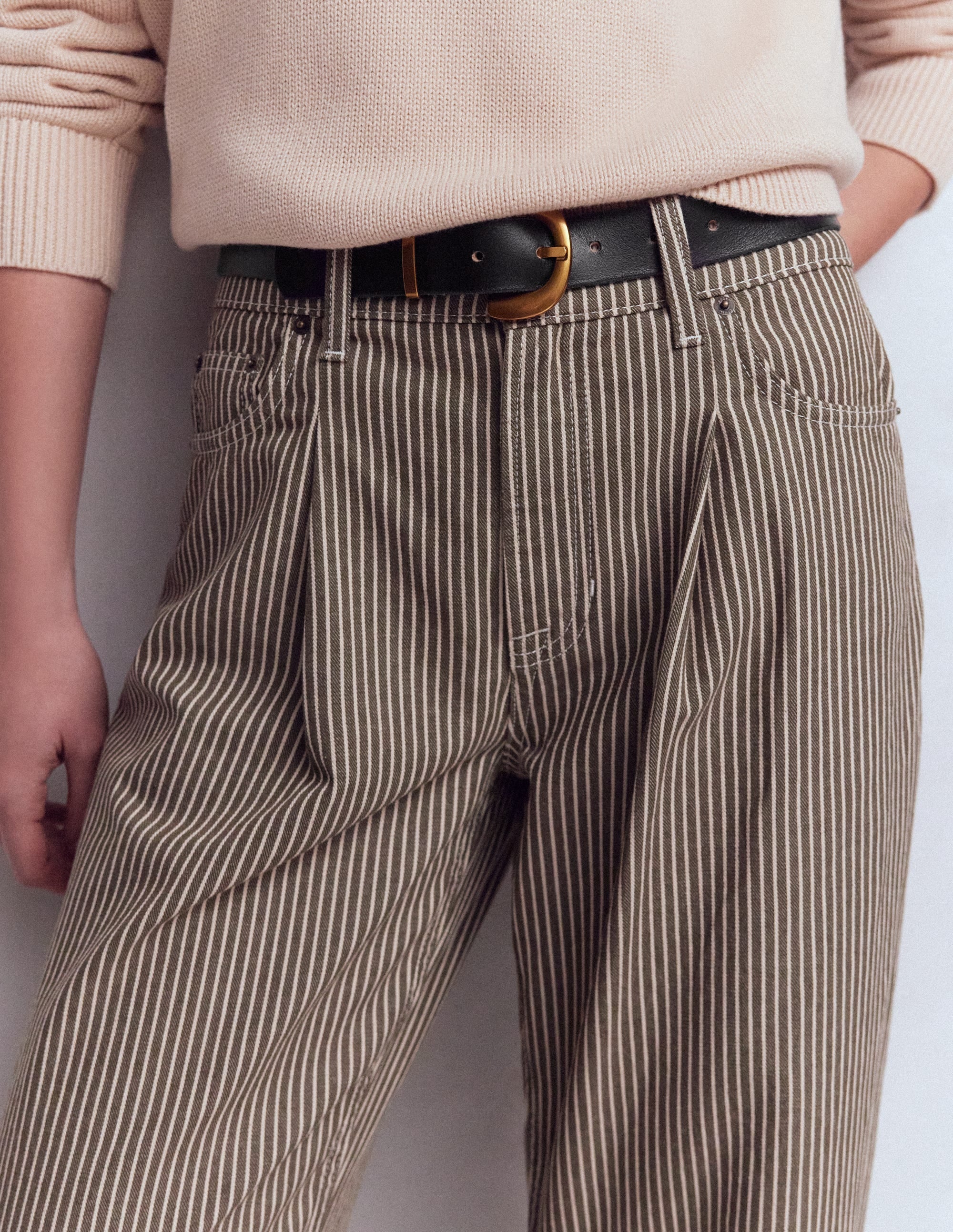 Gürtel mit breiter Schnalle-Schwarz