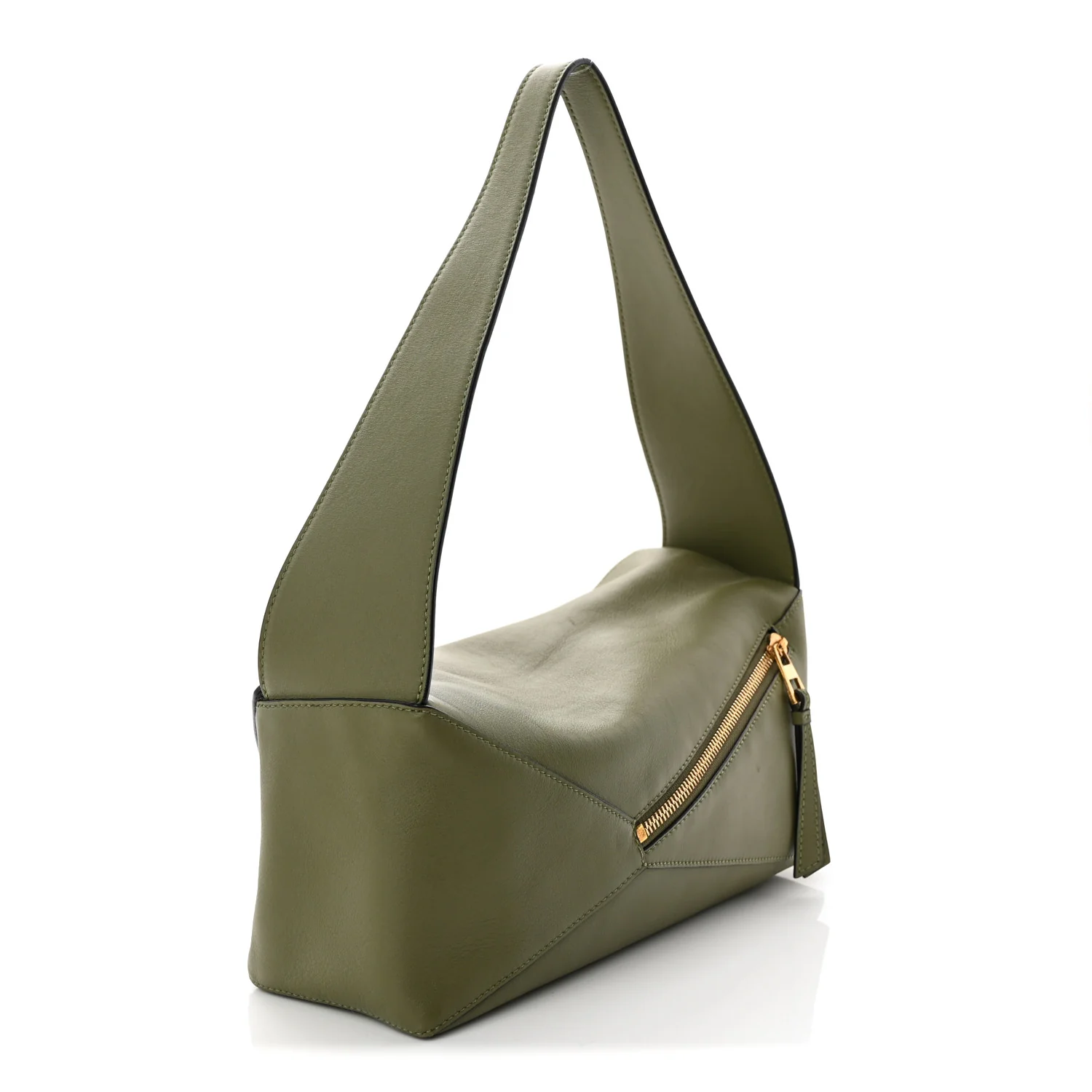 Calfskin Puzzle Hobo Avocado - Top Club