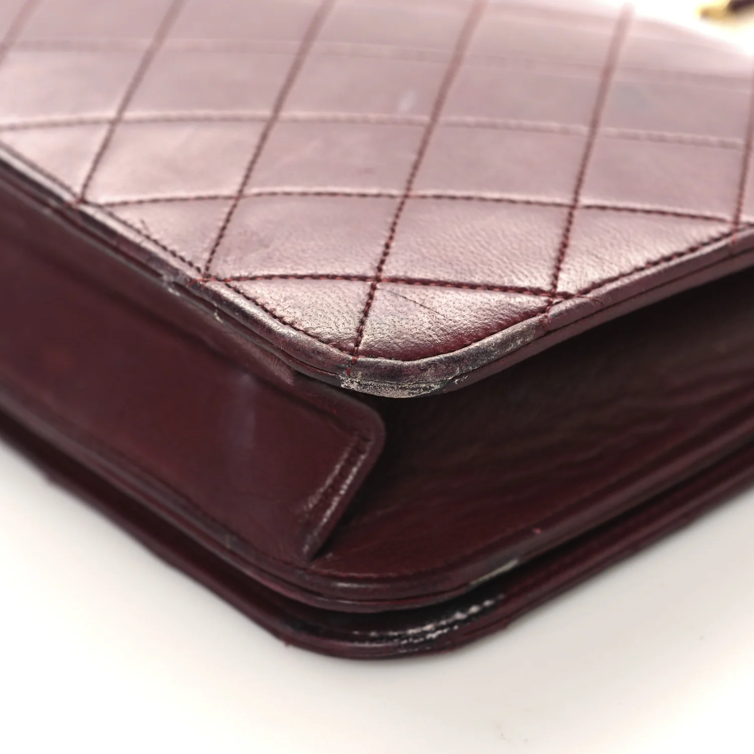 Lambskin Quilted Small Single Flap Bordeaux - Top Club