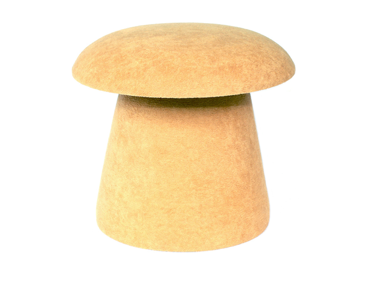 Pouf Mushroom brushed velvet ochre yellow