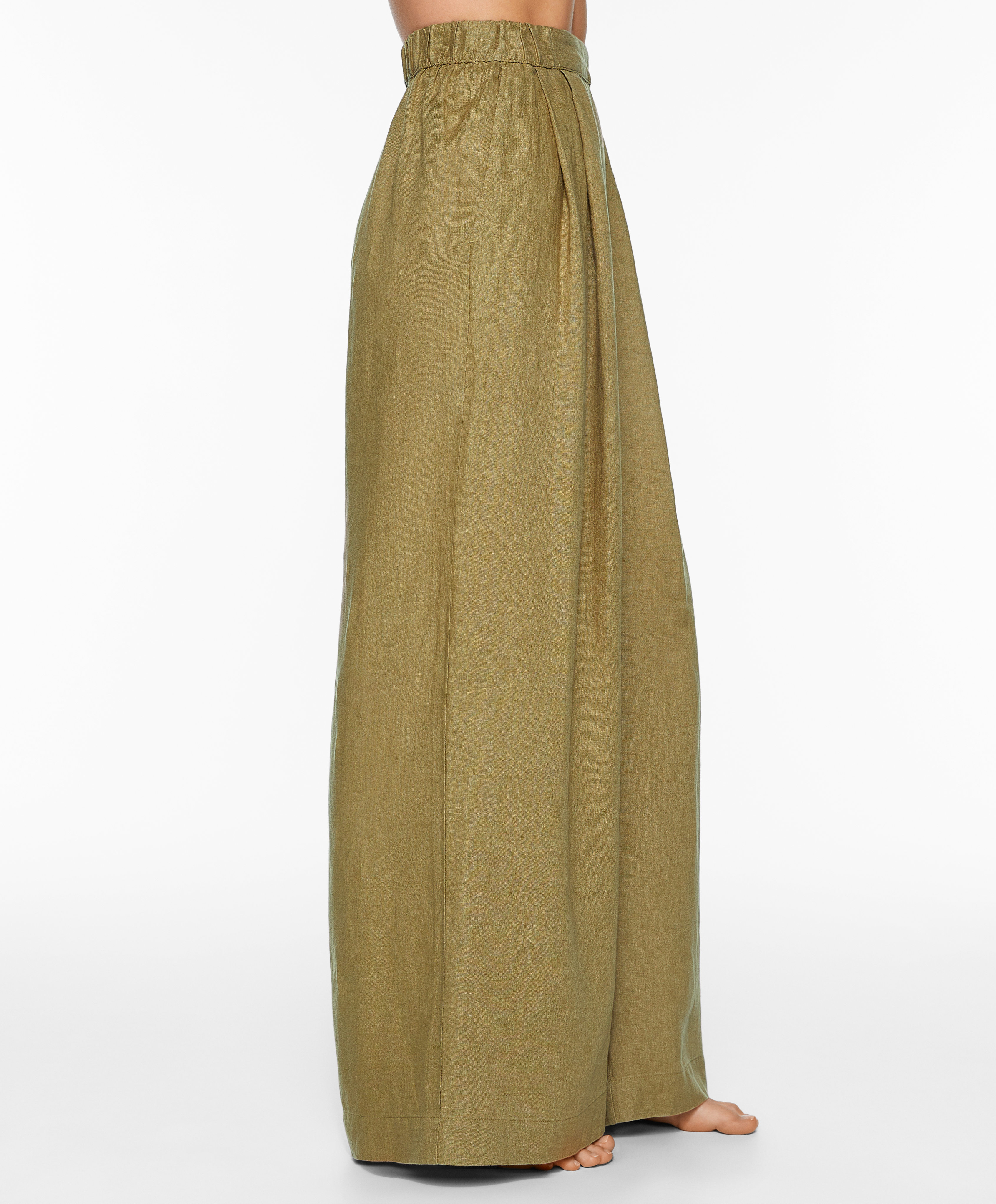OYSHO Tailored-fit 100% linen trousers