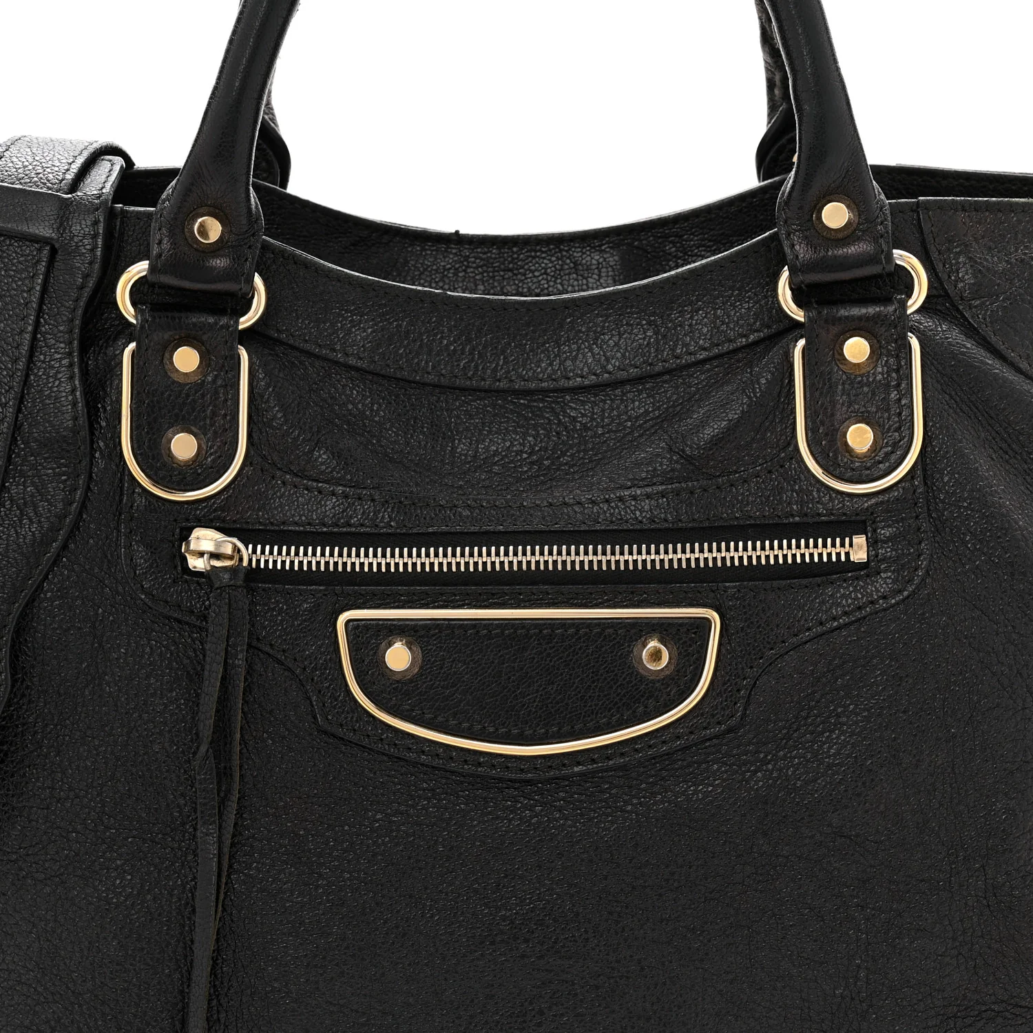 Chevre Gold Metallic Edge Hardware Velo Black - Top Club