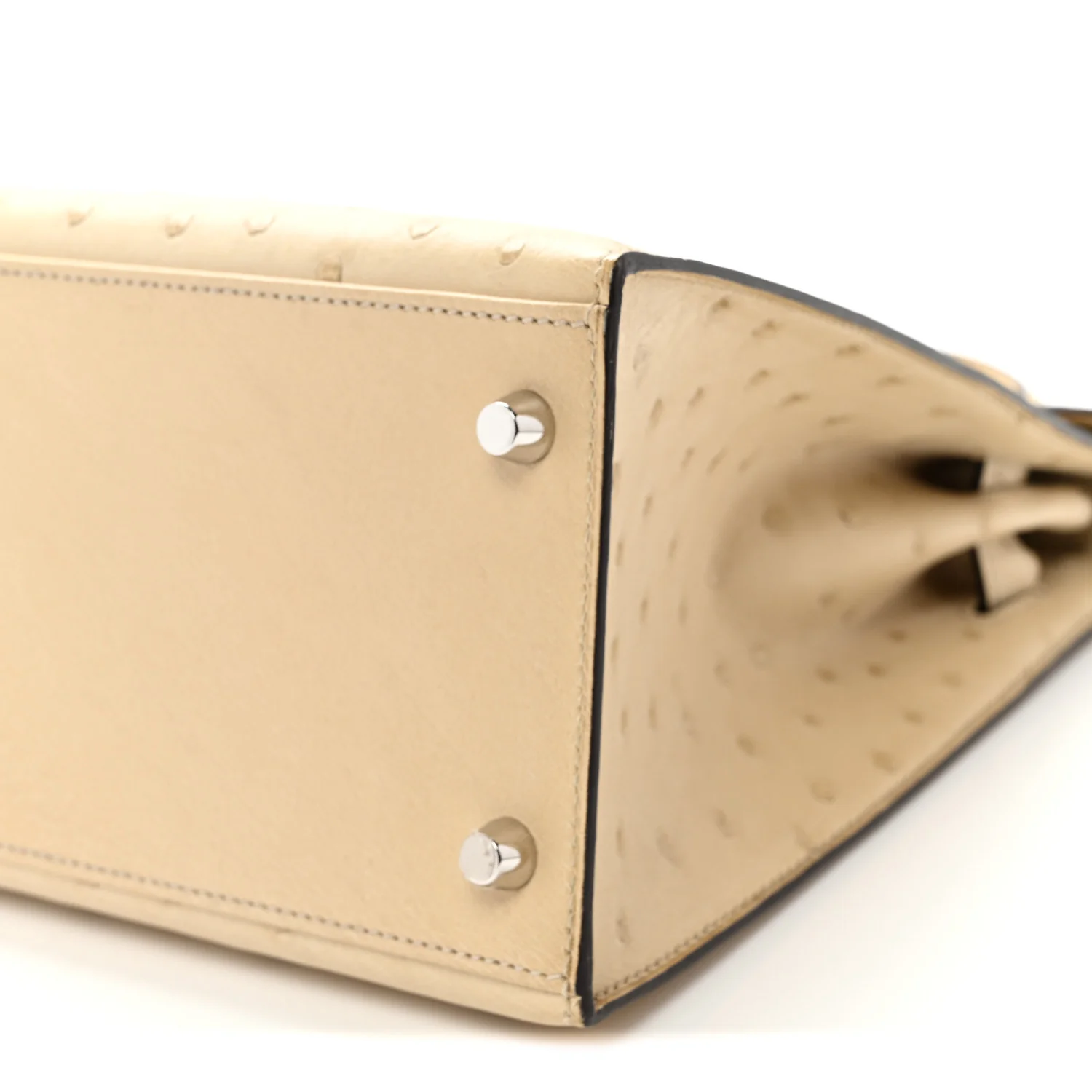 Ostrich Kelly Sellier 28 Parchemin - Top Club
