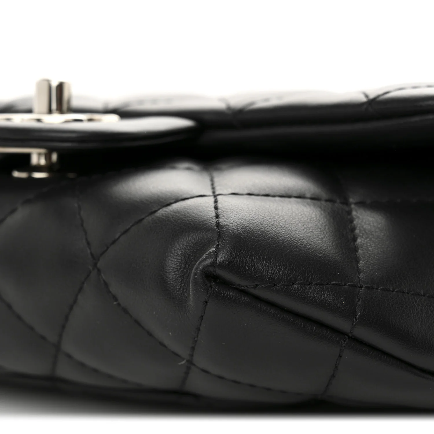 Calfskin Quilted CC Uniform Flap Belt Bag Black - Top Club