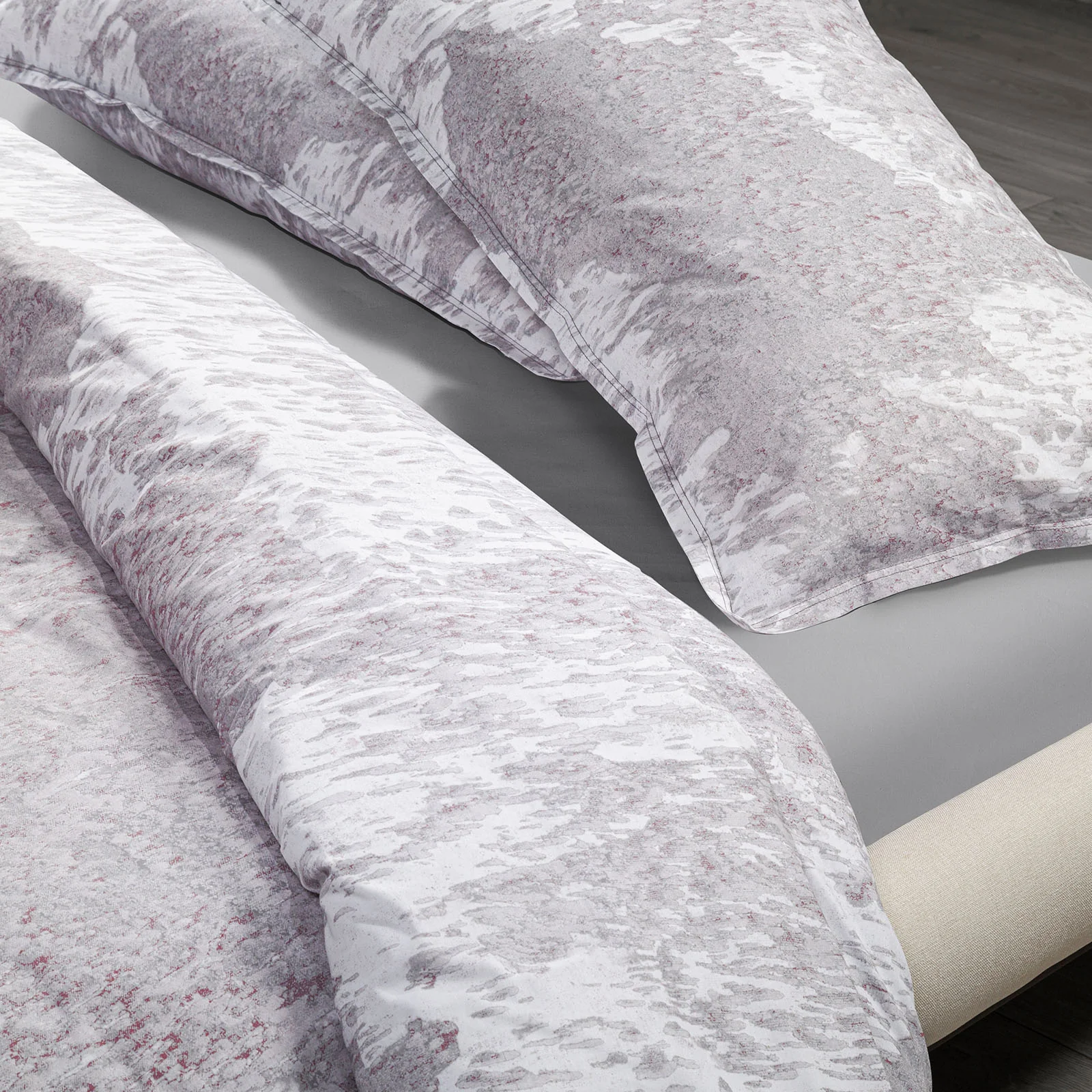 Copripiumino Con Federe In Cotone Acid Rain Matrimoniale Grigio Diesel