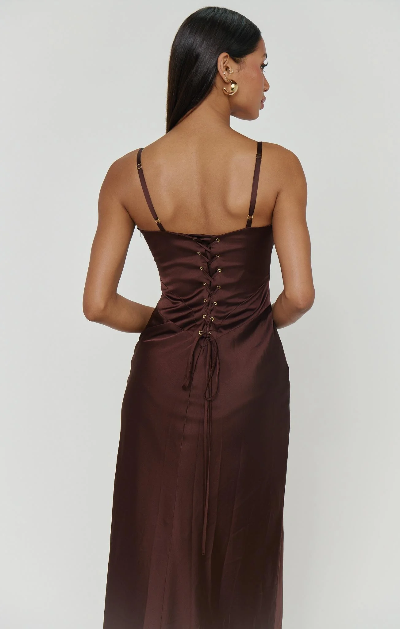 Logan Dress ~ Chocolate Luxe Satin