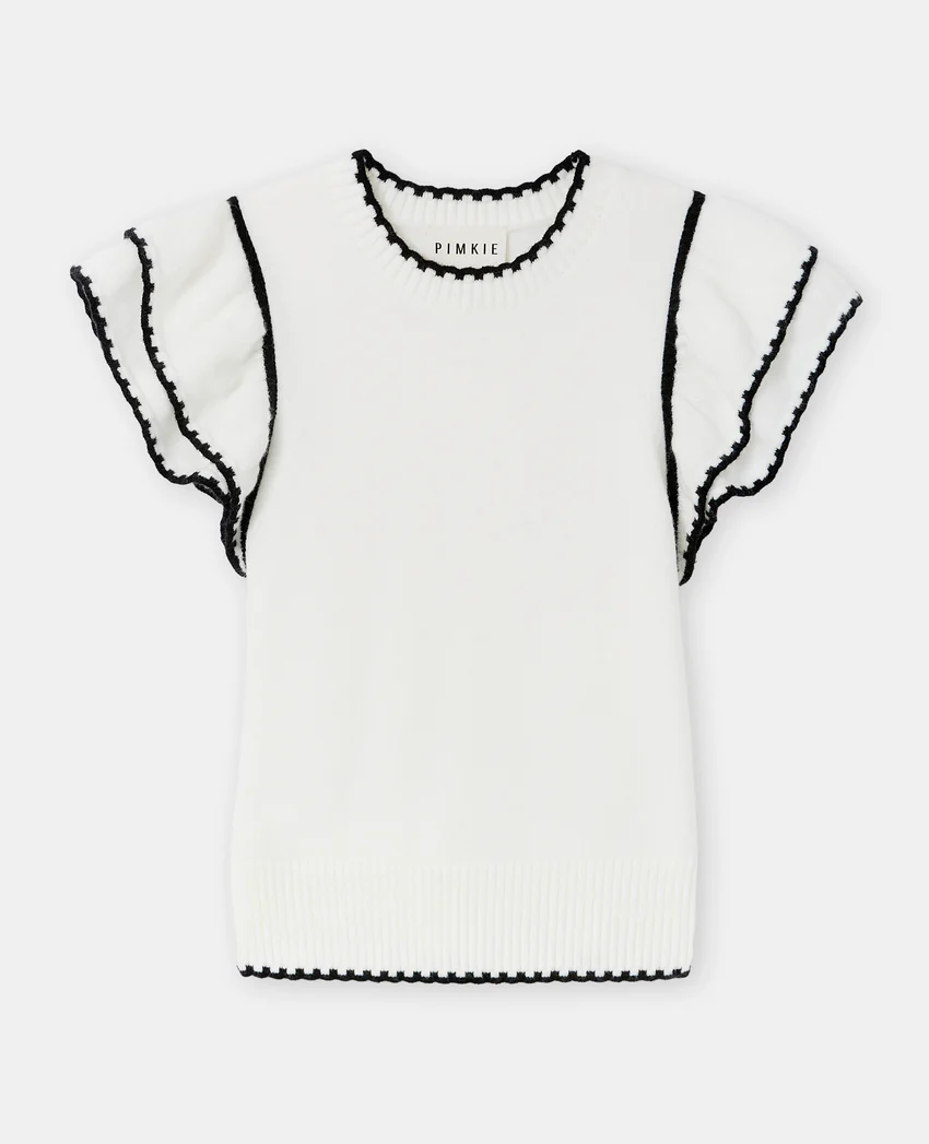 Pimkie Pull sans manches avec volants