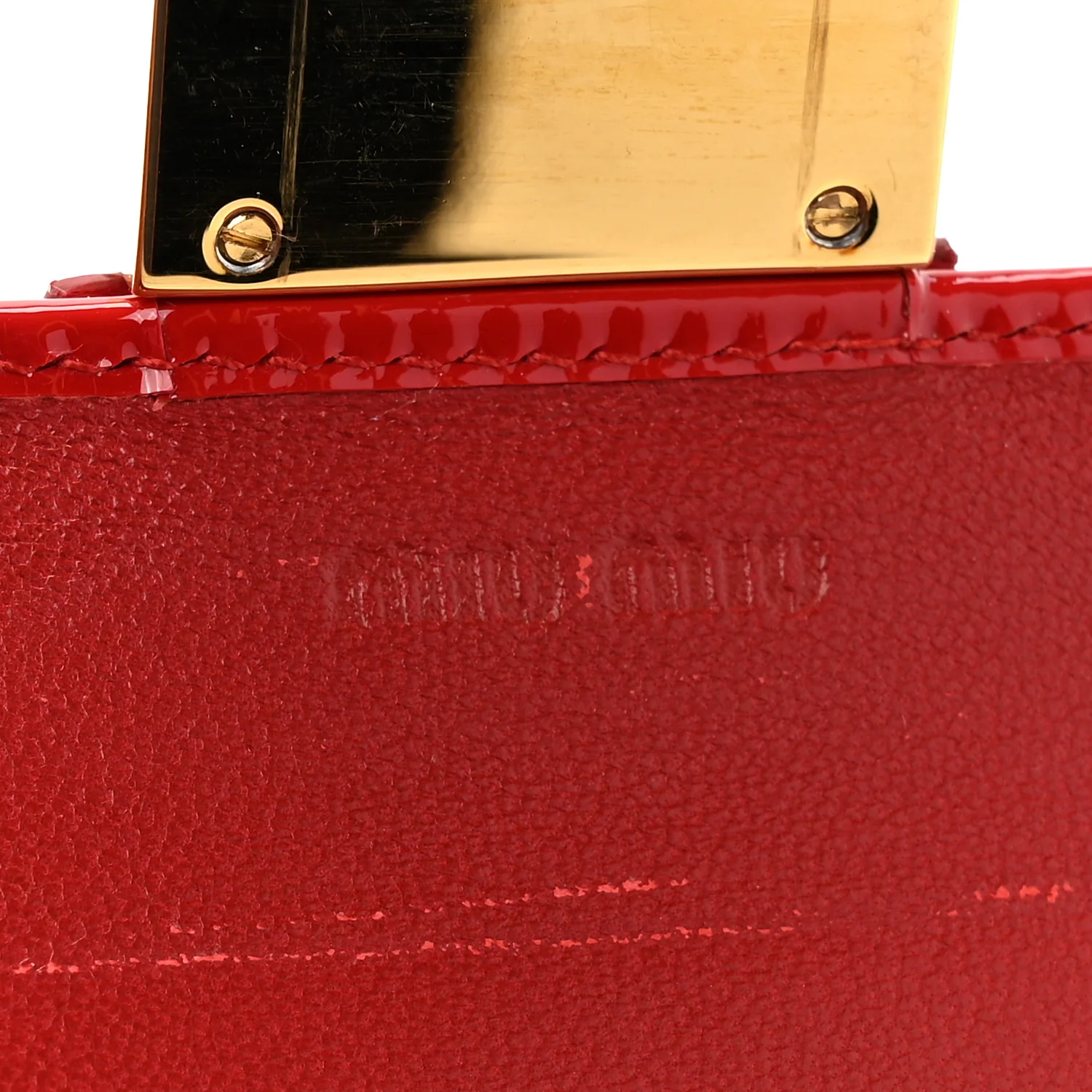 Vernice Madras Wallet On Chain Rosso - Top Club