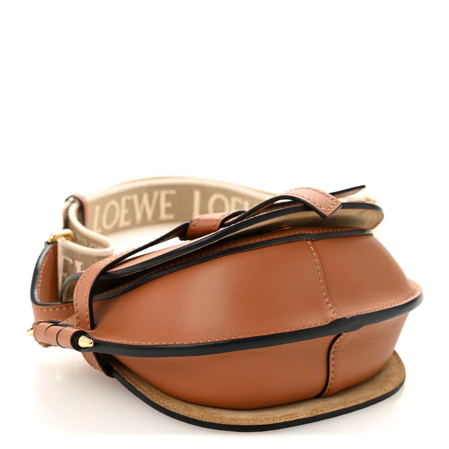 Calfskin Jacquard Mini Gate Dual Bag Tan - Top Club