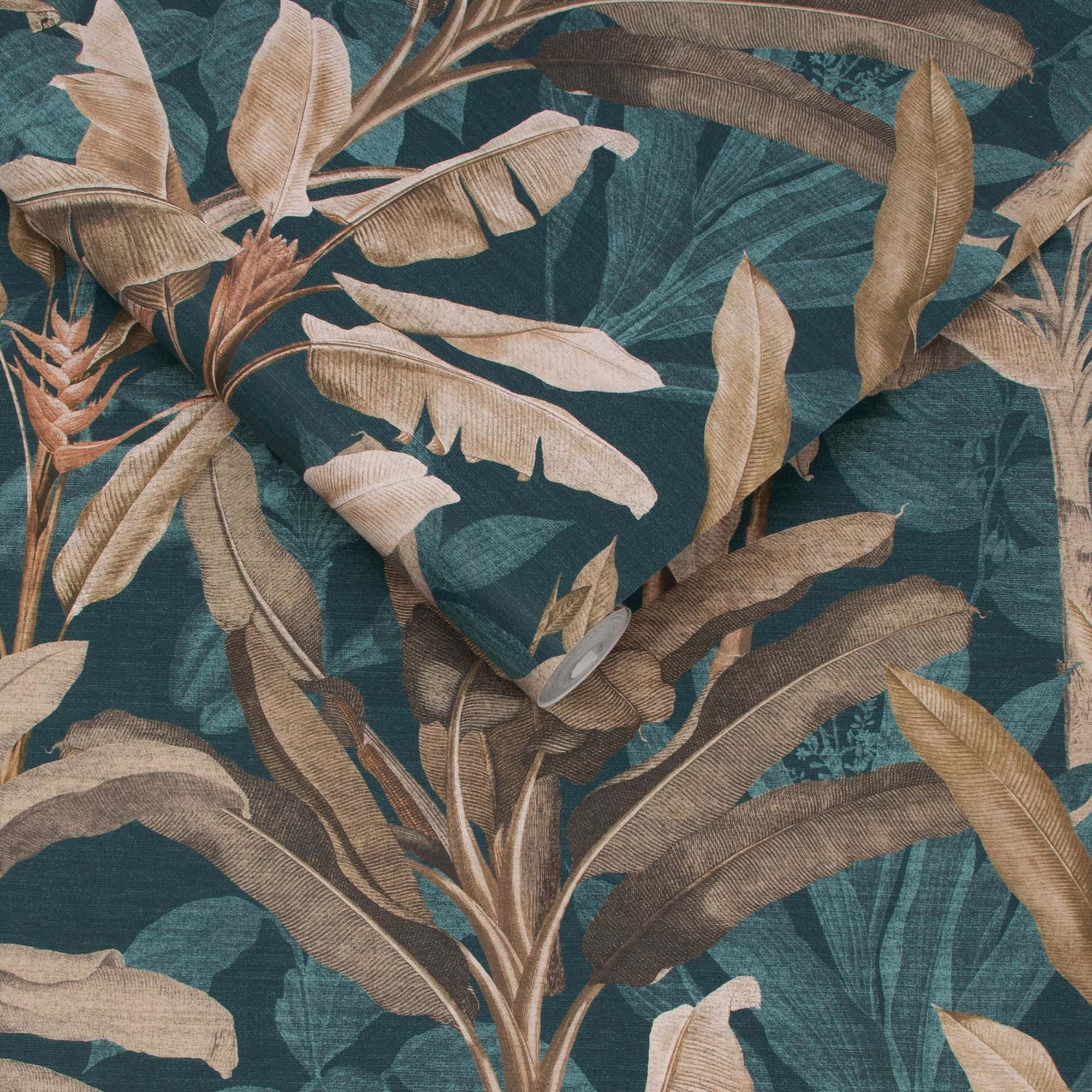 Graham & Brown  vliesbehang  Borneo Teal Graham & Brown  vliesbehang  Borneo Teal