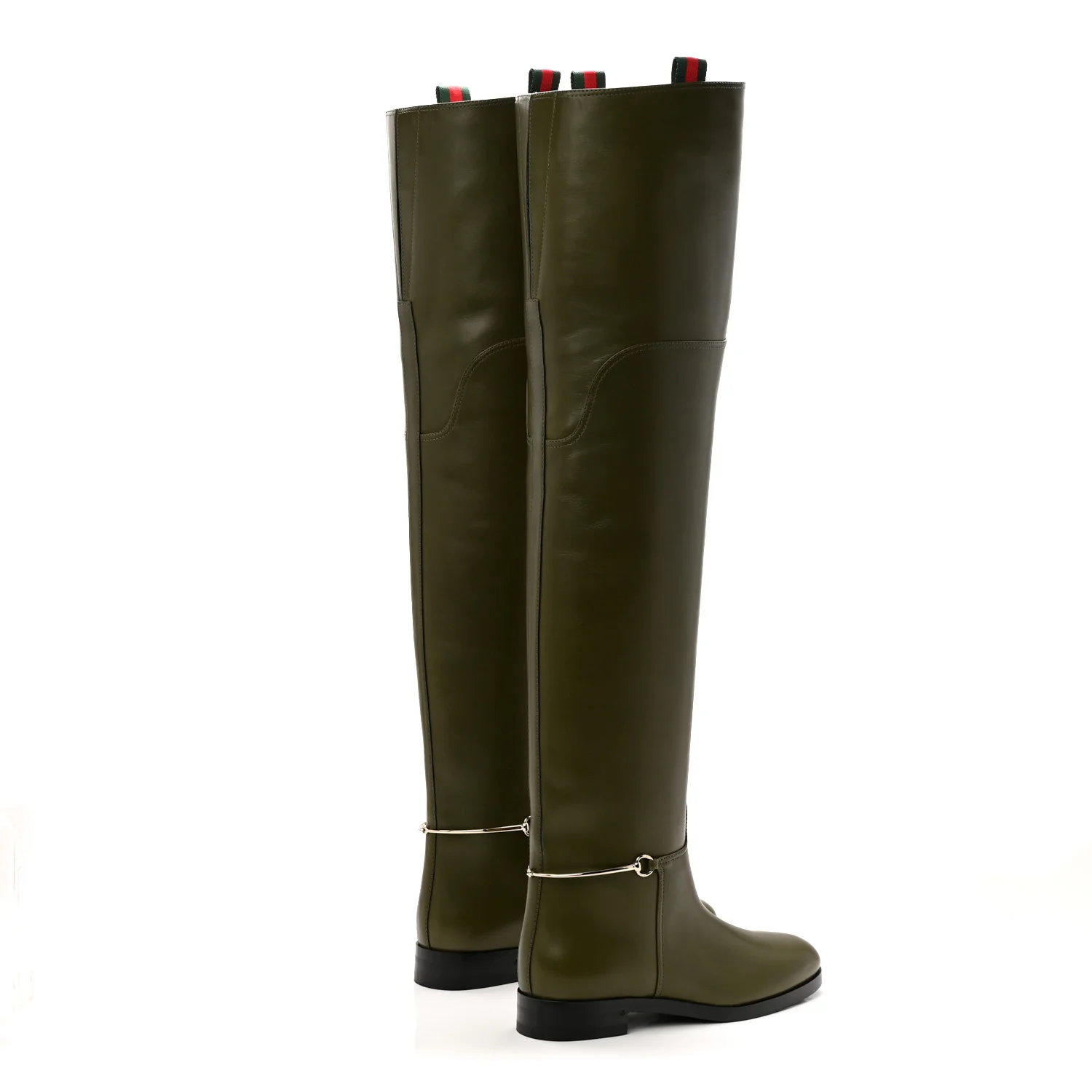 Marot Lux Slim Horsebit Over The Knee 38 Luscious Green - Top Club
