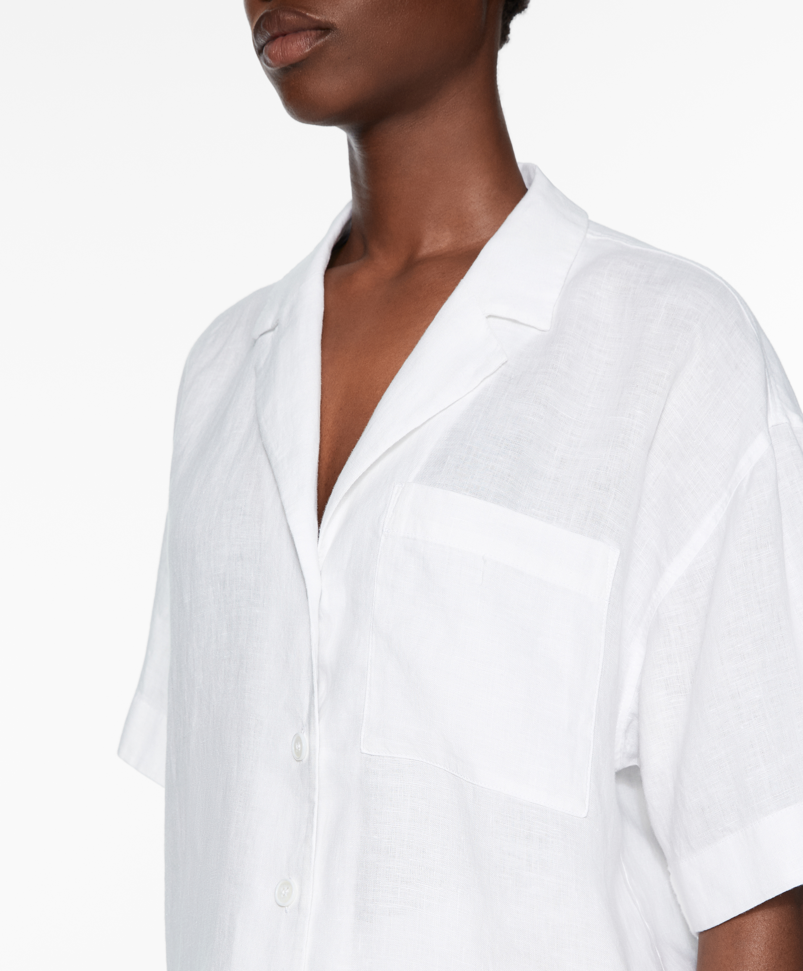 OYSHO 100% linen short sleeve shirt