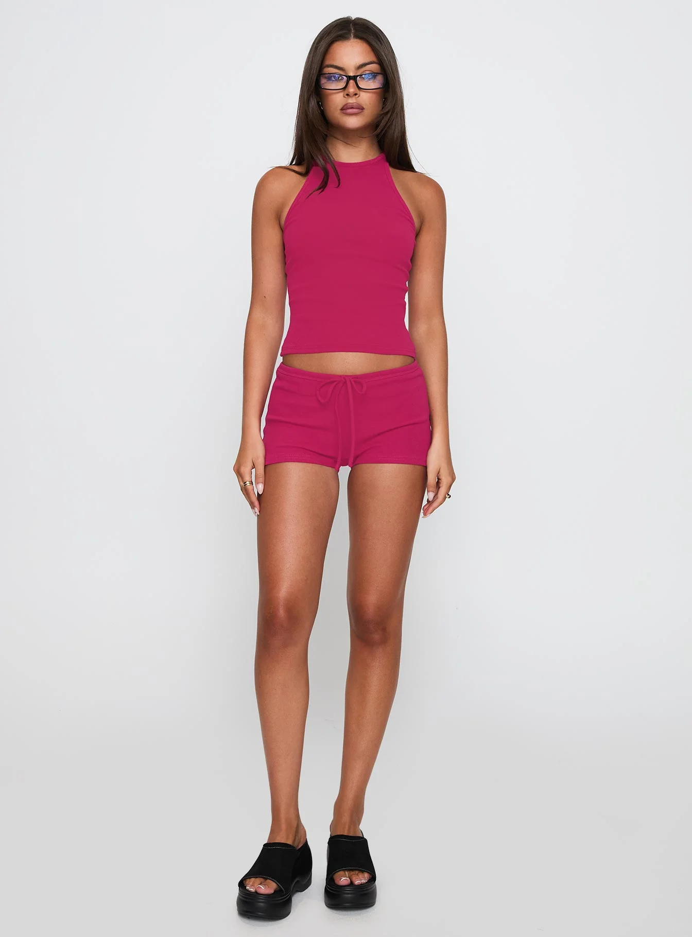 Busy Woman High Neck Top Pink