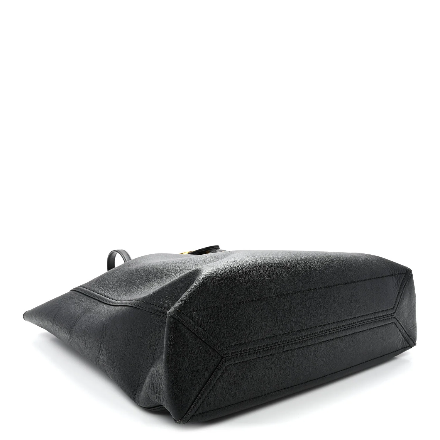 New Sakai Calfskin Lux Medium Dahlia Tote  Black - Top Club