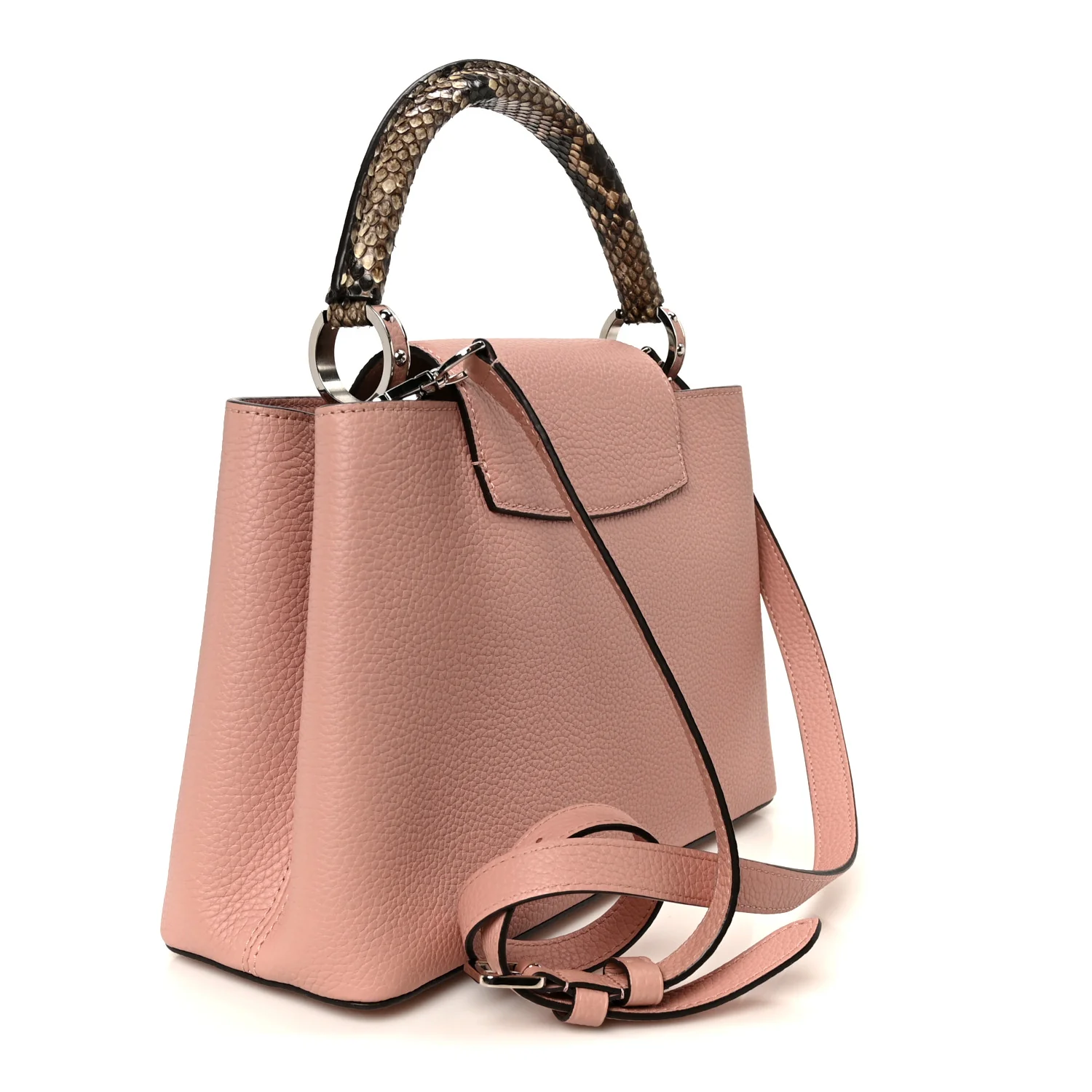 Taurillon Snakeskin Capucines PM Magnolia - Top Club