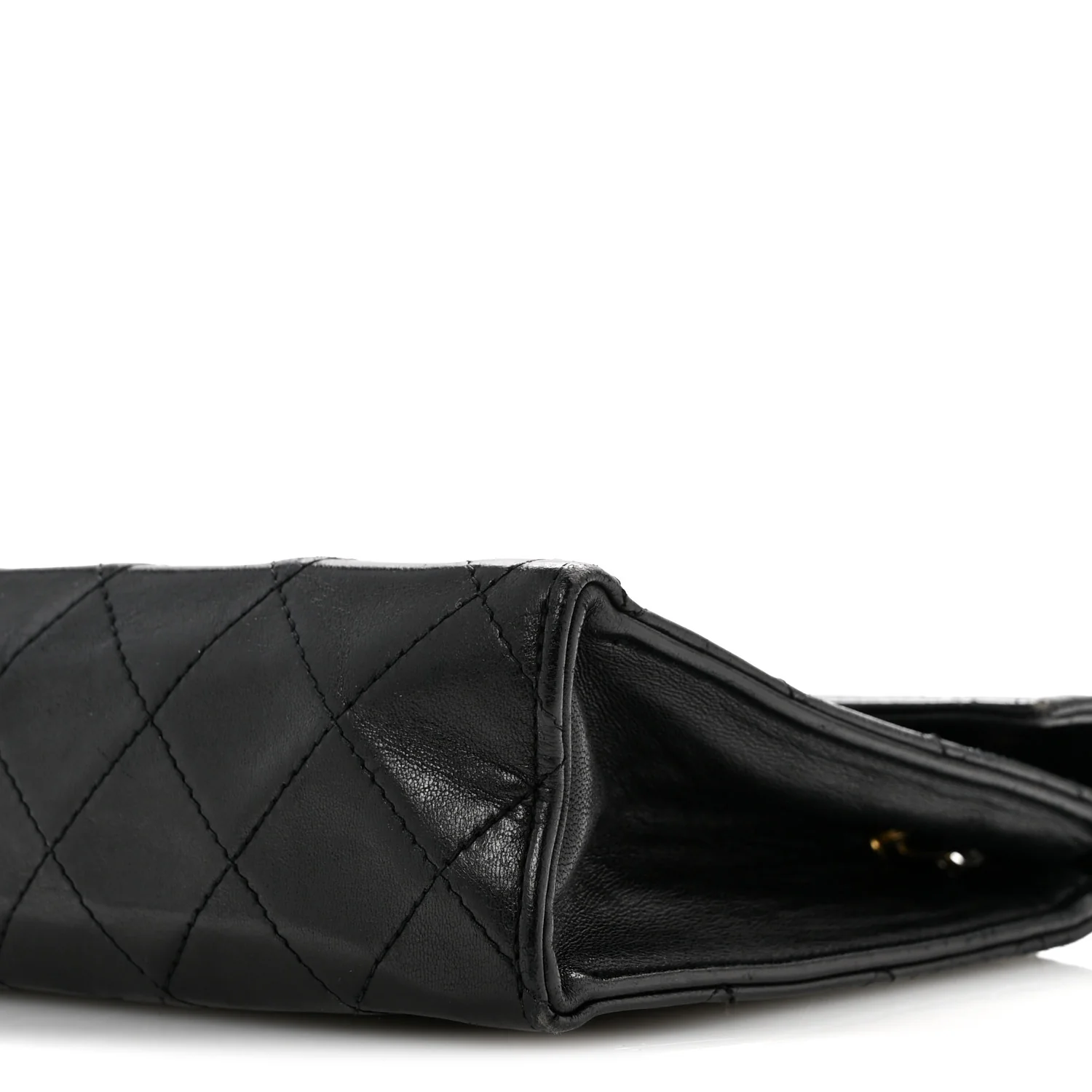 Lambskin Quilted Envelope Flap Black - Top Club