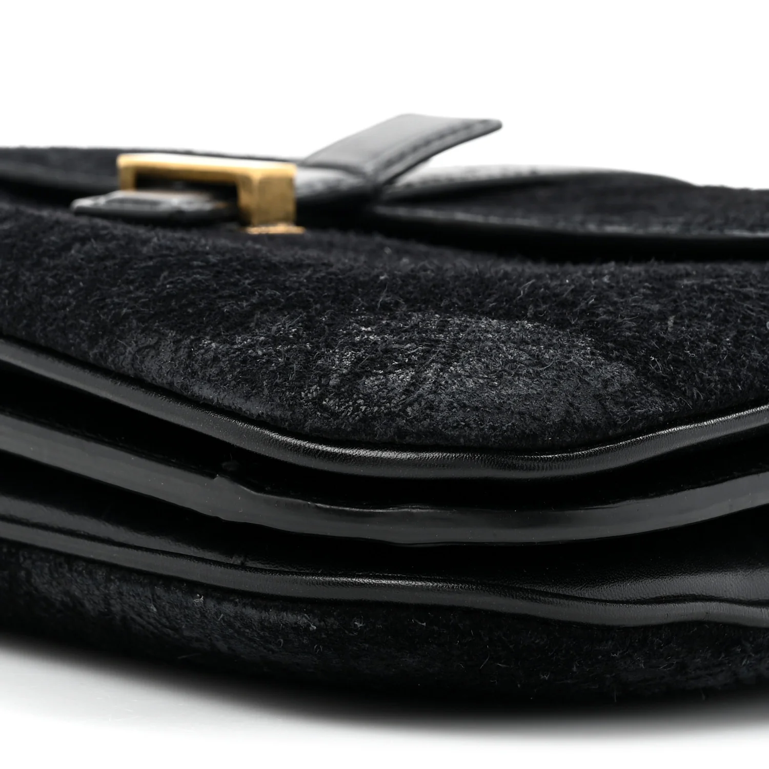 Suede All-Over Monogram Small Le Monogramme Satchel Black - Top Club