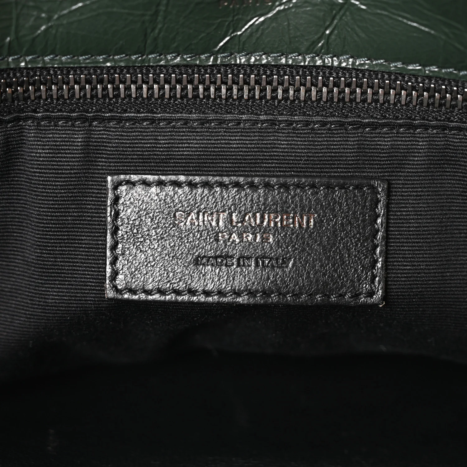 Crinkled Calfskin Matelasse Monogram Medium Niki Chain Satchel Dark Green - Top Club