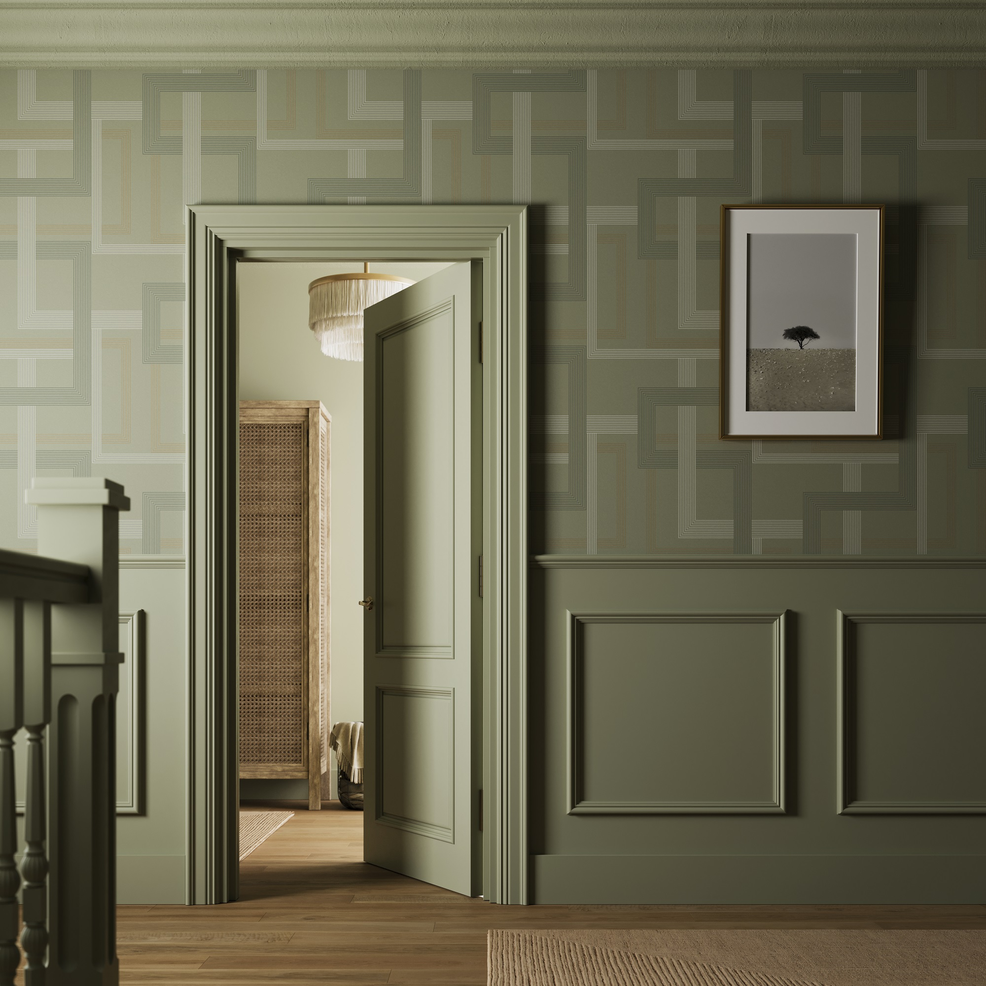 Graham & Brown vliesbehang Entwine Sage