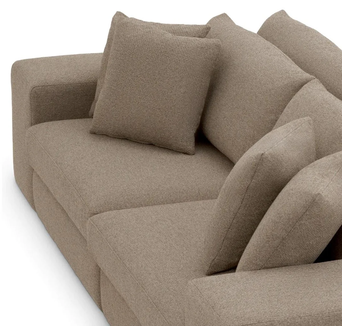 Luxury sofa with cushions gray / black 280 x 120 x H. 90 cm - Living room sofa - Hotel sofa - Living room furniture - Hotel furniture - Luxury furniture - Luxury quality