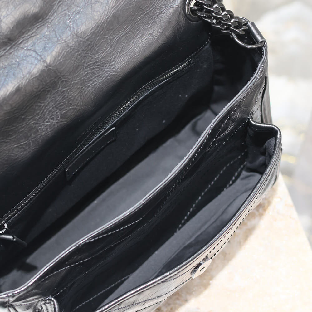 SAINT LAURENT NIKI MEDIUM IN CRINKLED VINTAGE LEATHER(HIGH-END GRADE) - Top Club