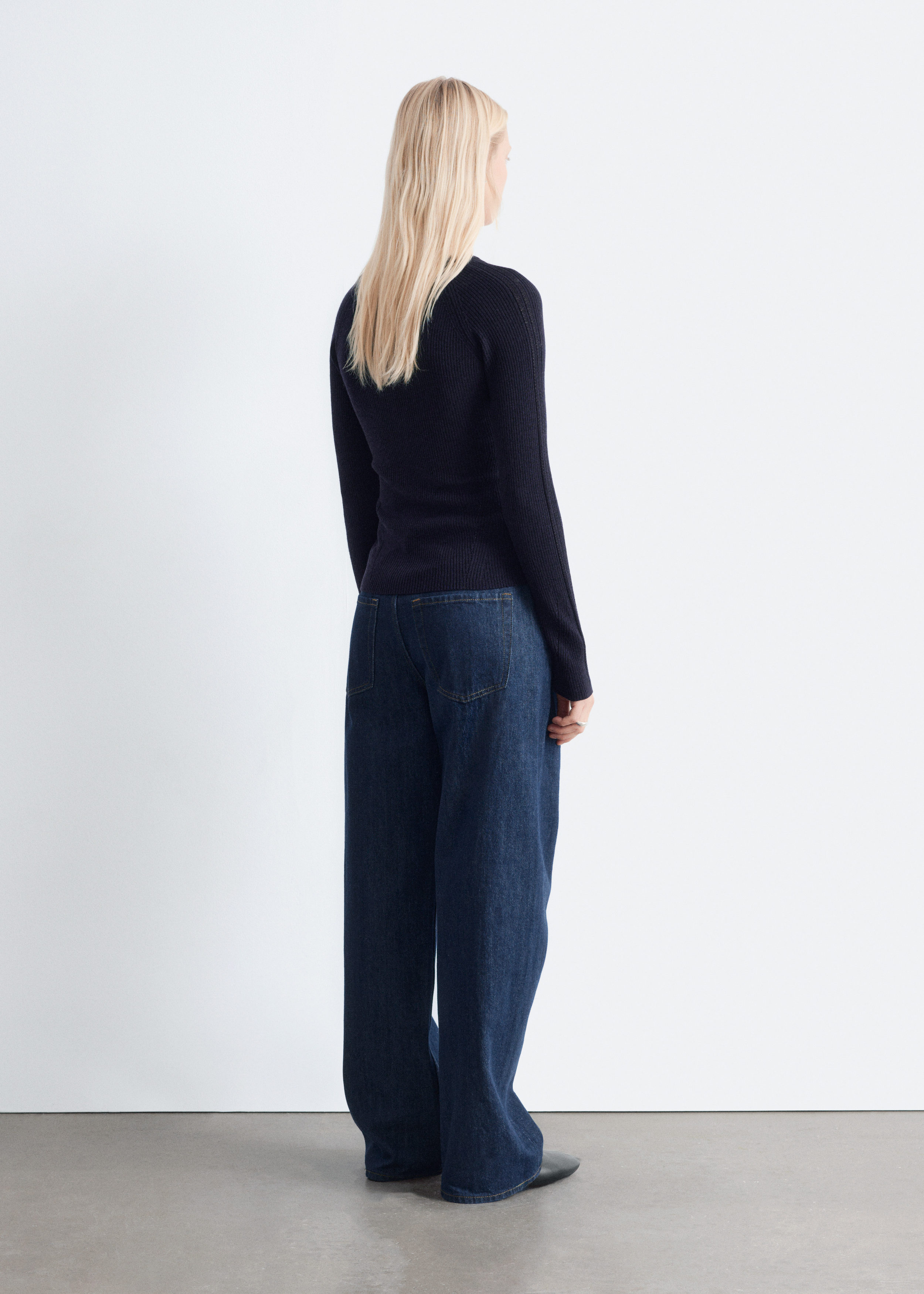 & Other Stories HALF-PLACKET MERINO WOOL TOP