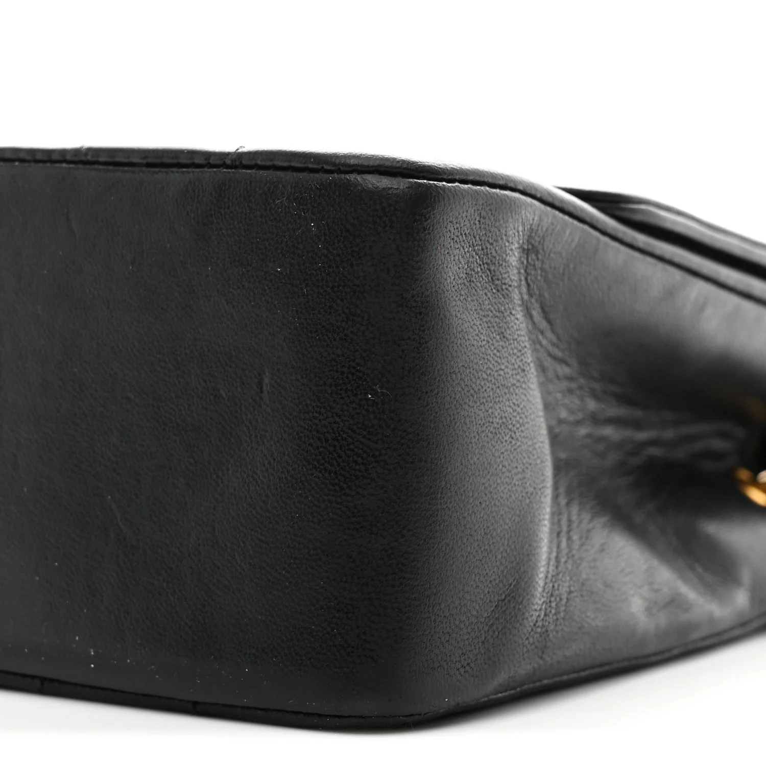 Lambskin Quilted Medium Single Flap Black - Top Club