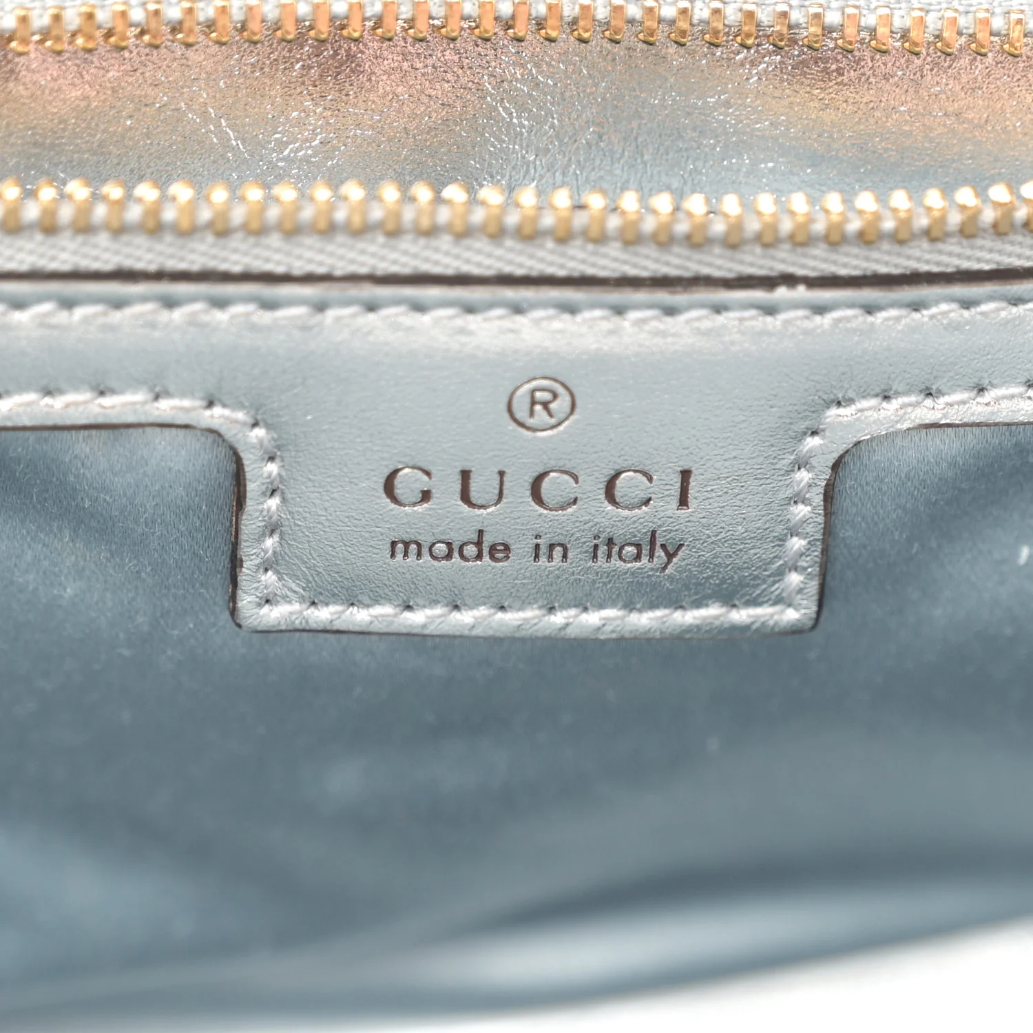 Iridescent Nappa Chevron Matelasse Small GG Marmont Shoulder Bag Iridescent Snow Light Blue - Top Club
